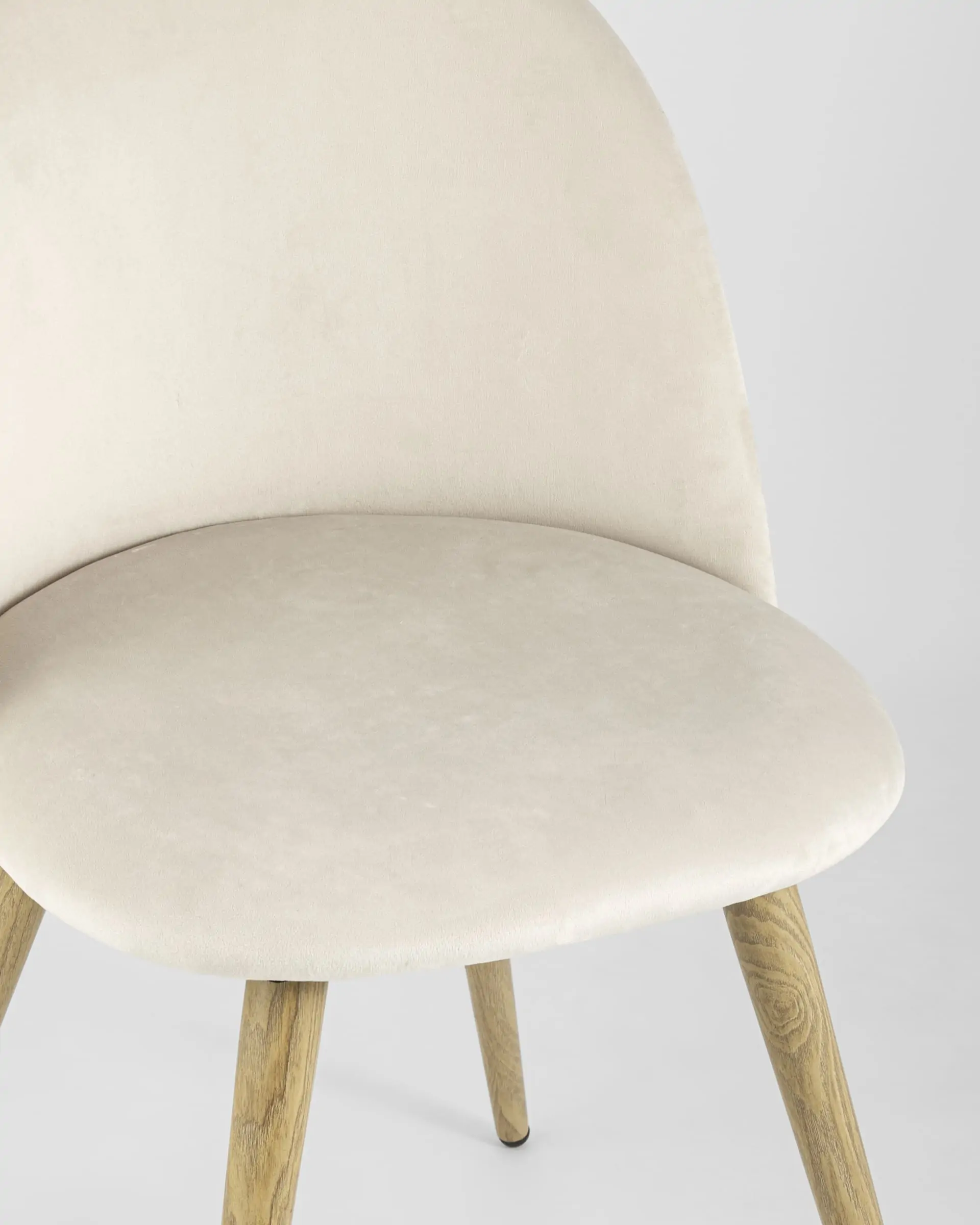 Обеденная группа стол Берген 120-180*80, 4 стула Лион велюр кремовый