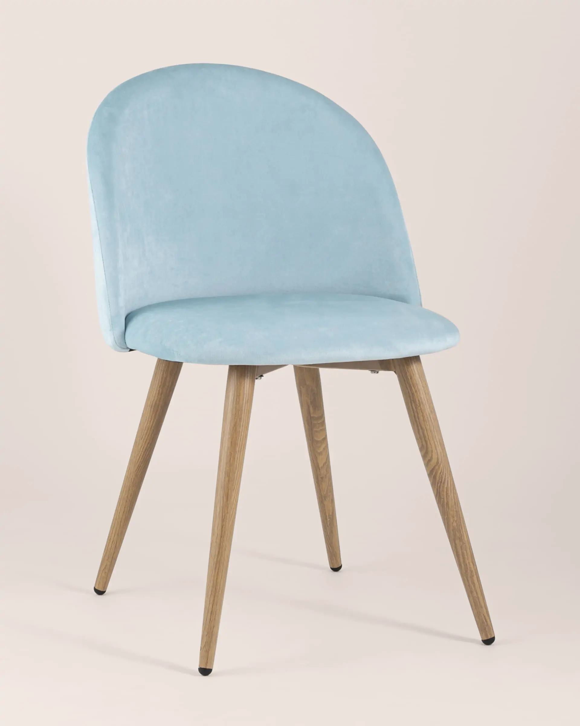 Обеденная группа стол Стокгольм 120-160*80, 4 стула Лион велюр пыльно-голубой