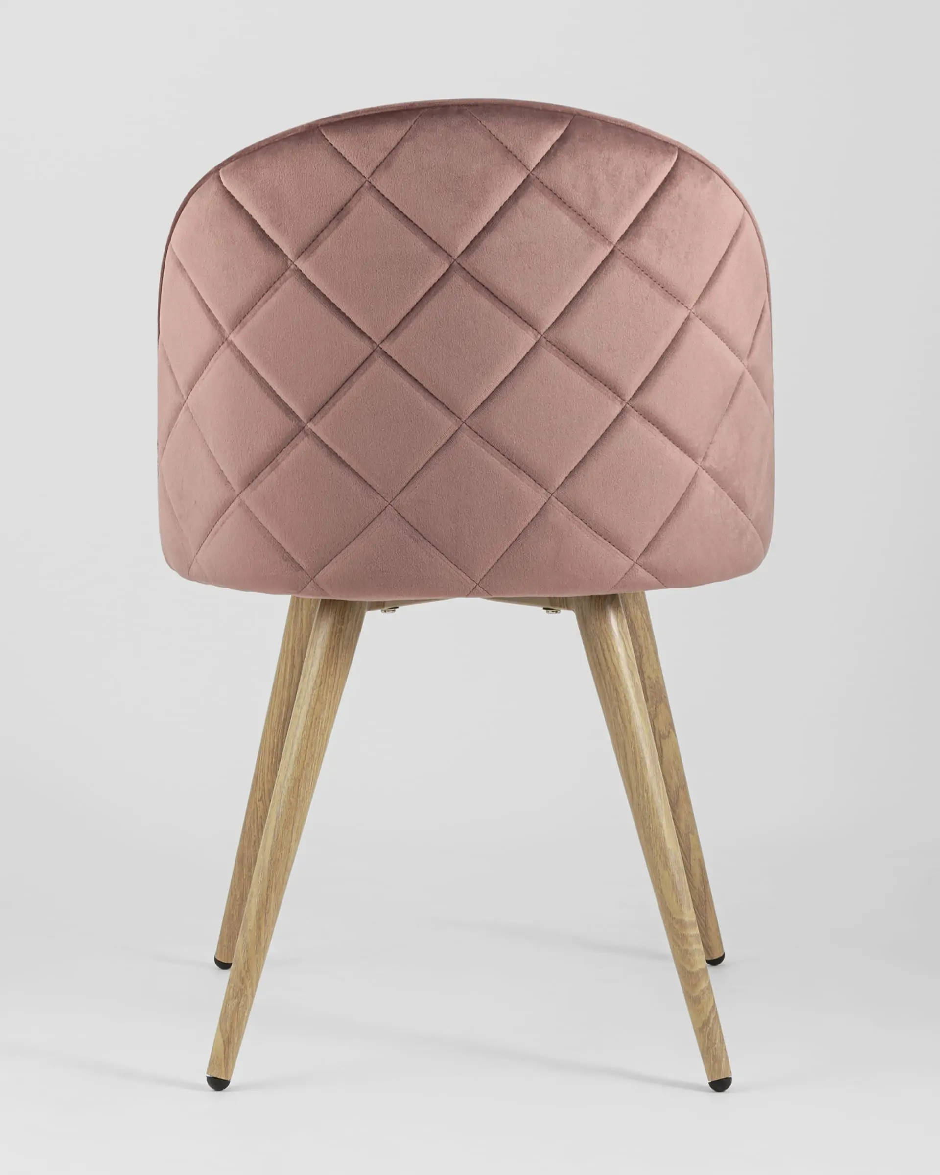 Обеденная группа стол Стокгольм 160-220*90, 6 cтульев Лион велюр с ромбами розовый