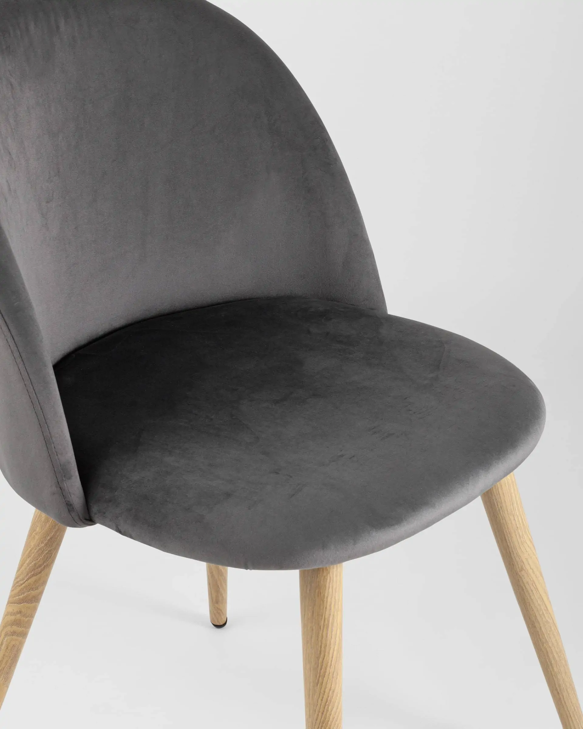 Обеденная группа стол Берген 120-180*80, 4 стула Лион велюр серый