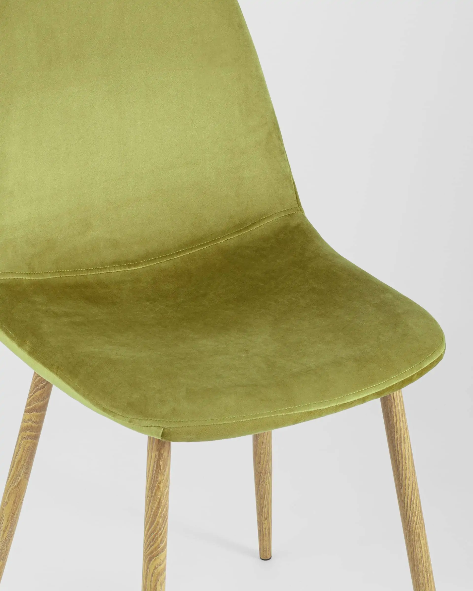 Обеденная группа стол Стокгольм 120-160*80, 4 стула Валенсия велюр фисташковый