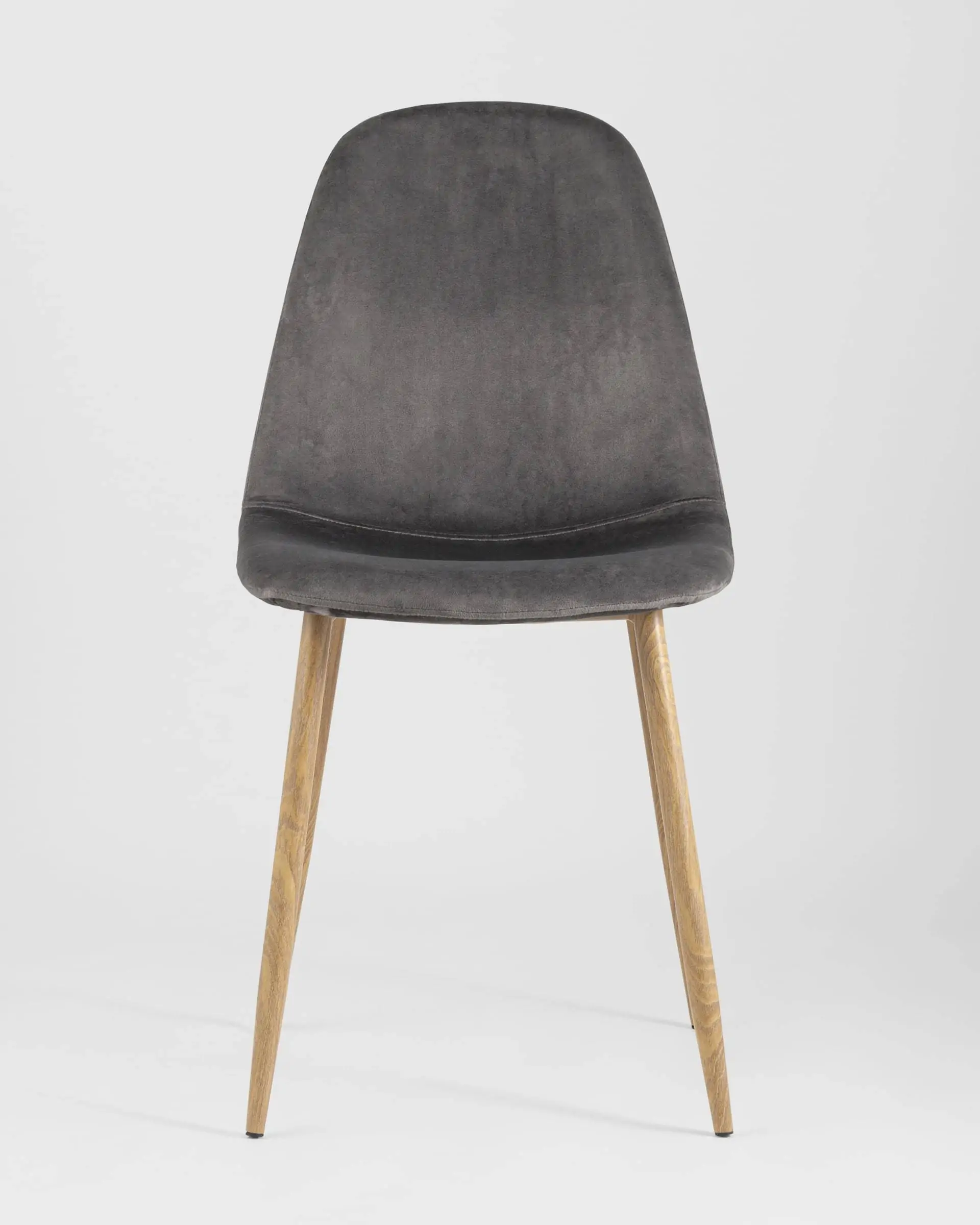 Обеденная группа стол Стокгольм 160-220*90, 6 cтульев Валенсия велюр серый