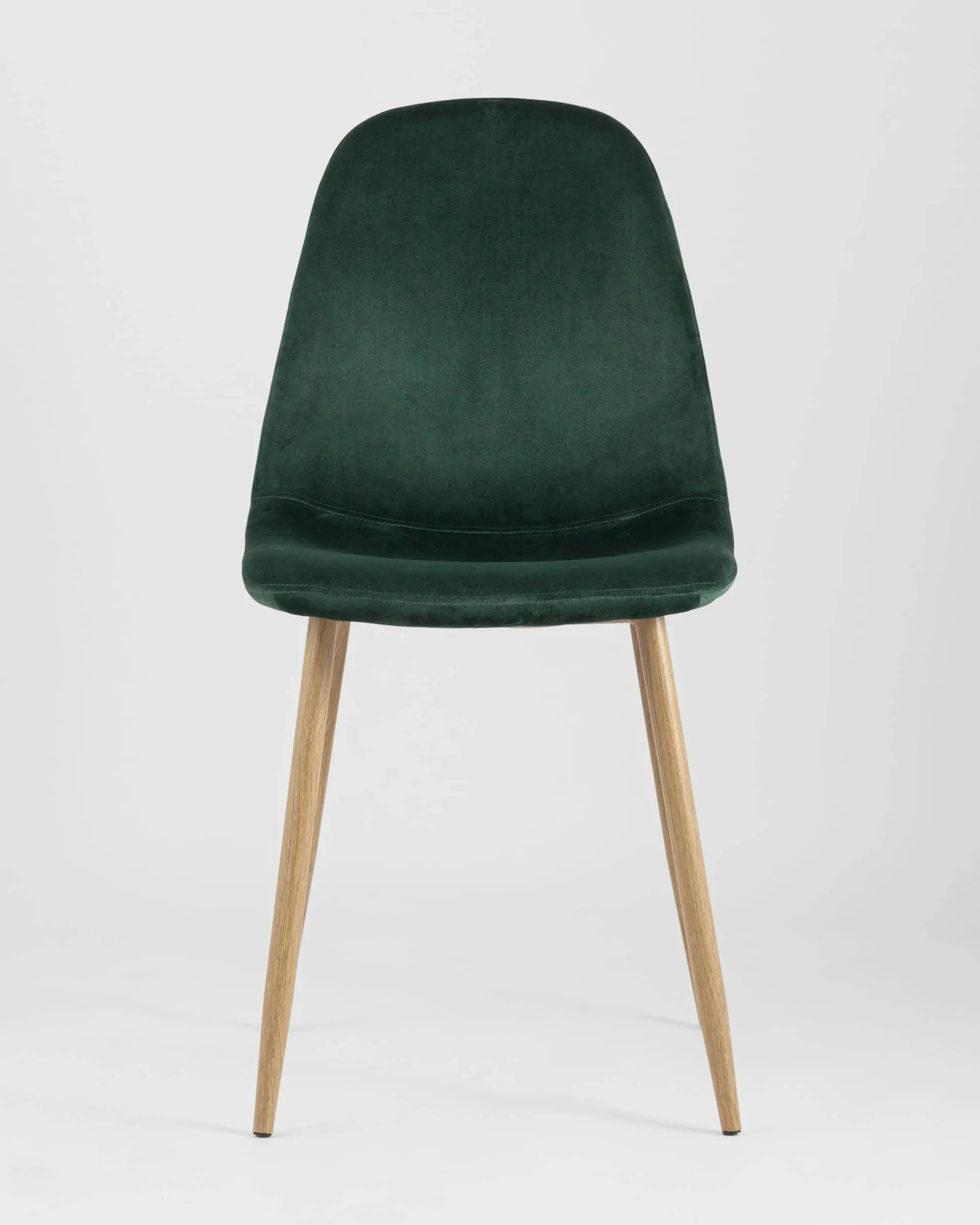 Обеденная группа стол Стокгольм 160-220*90, 6 cтульев Валенсия велюр темно-зеленый