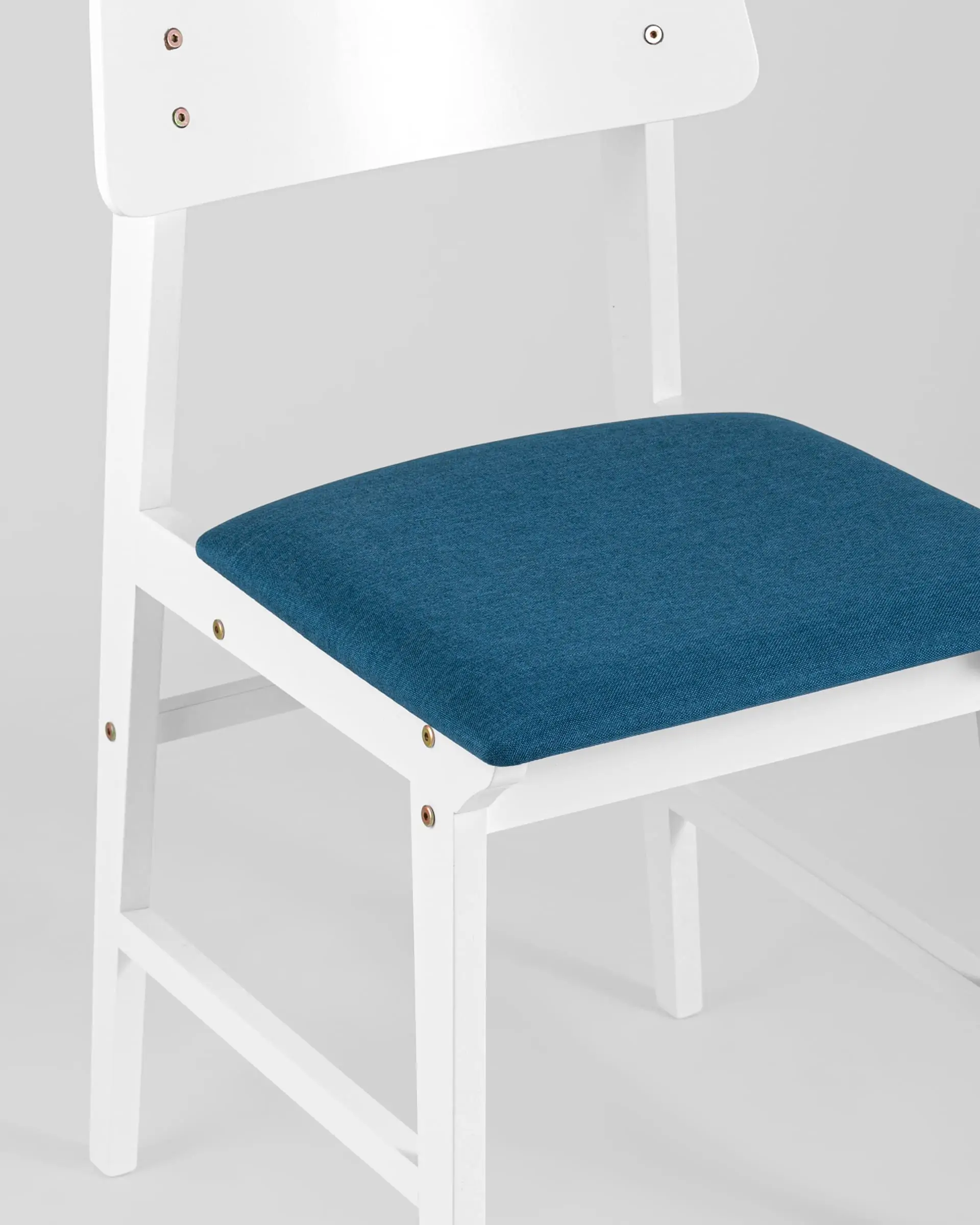 Обеденная группа стол GUDI 120*75 белый, стулья ODEN WHITE синие 4 шт.