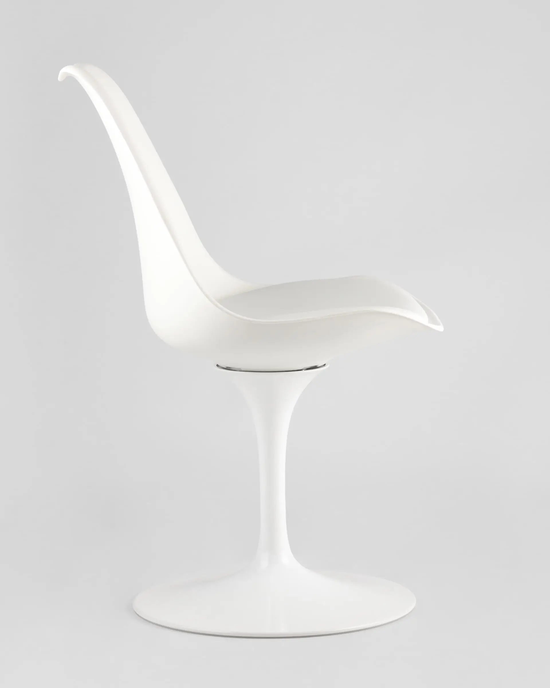 Обеденная группа стол Tulip D90 белый, стулья Tulip белые 4 шт.