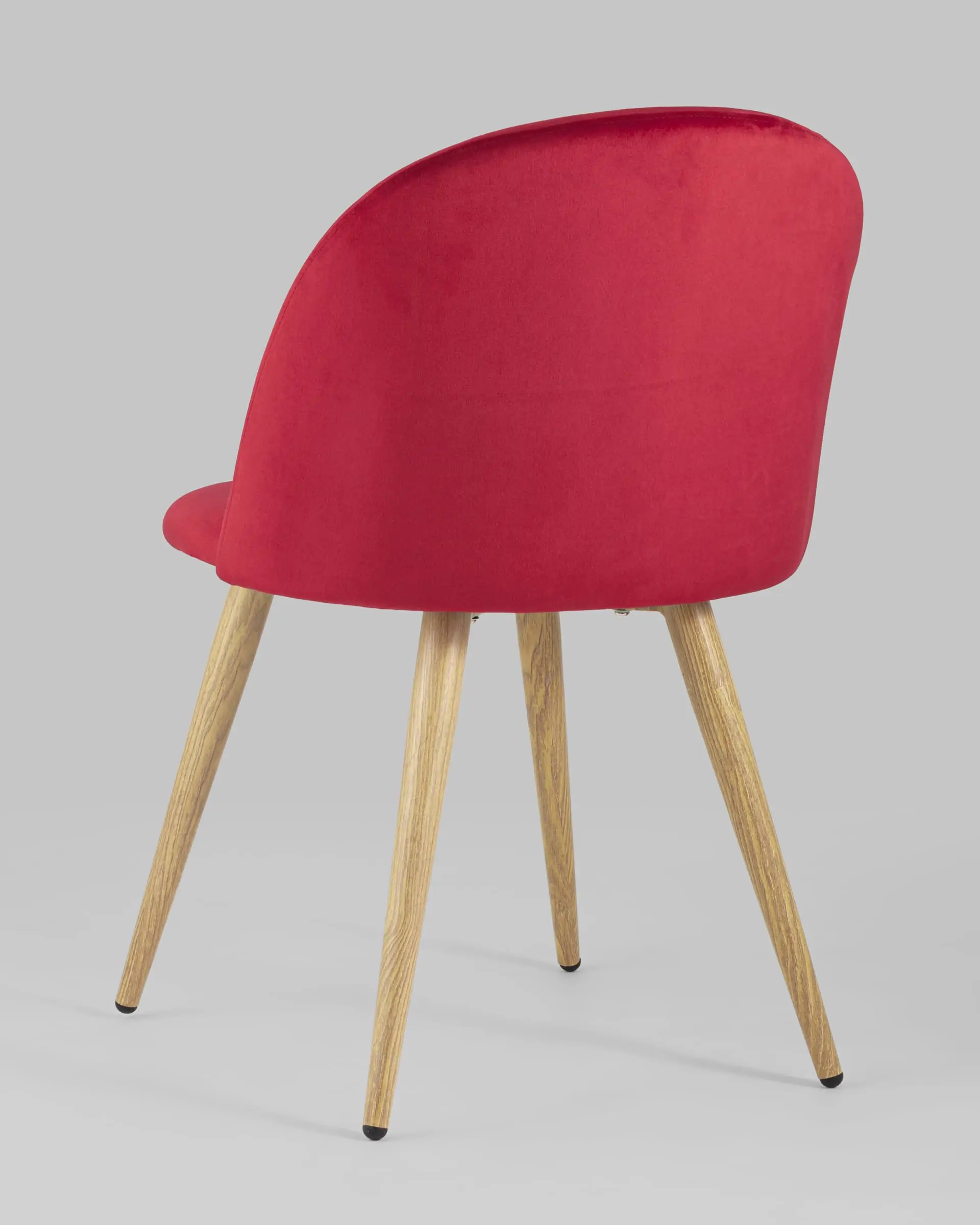 Обеденная группа стол Стокгольм 120-160*80, 4 стула Лион велюр красный