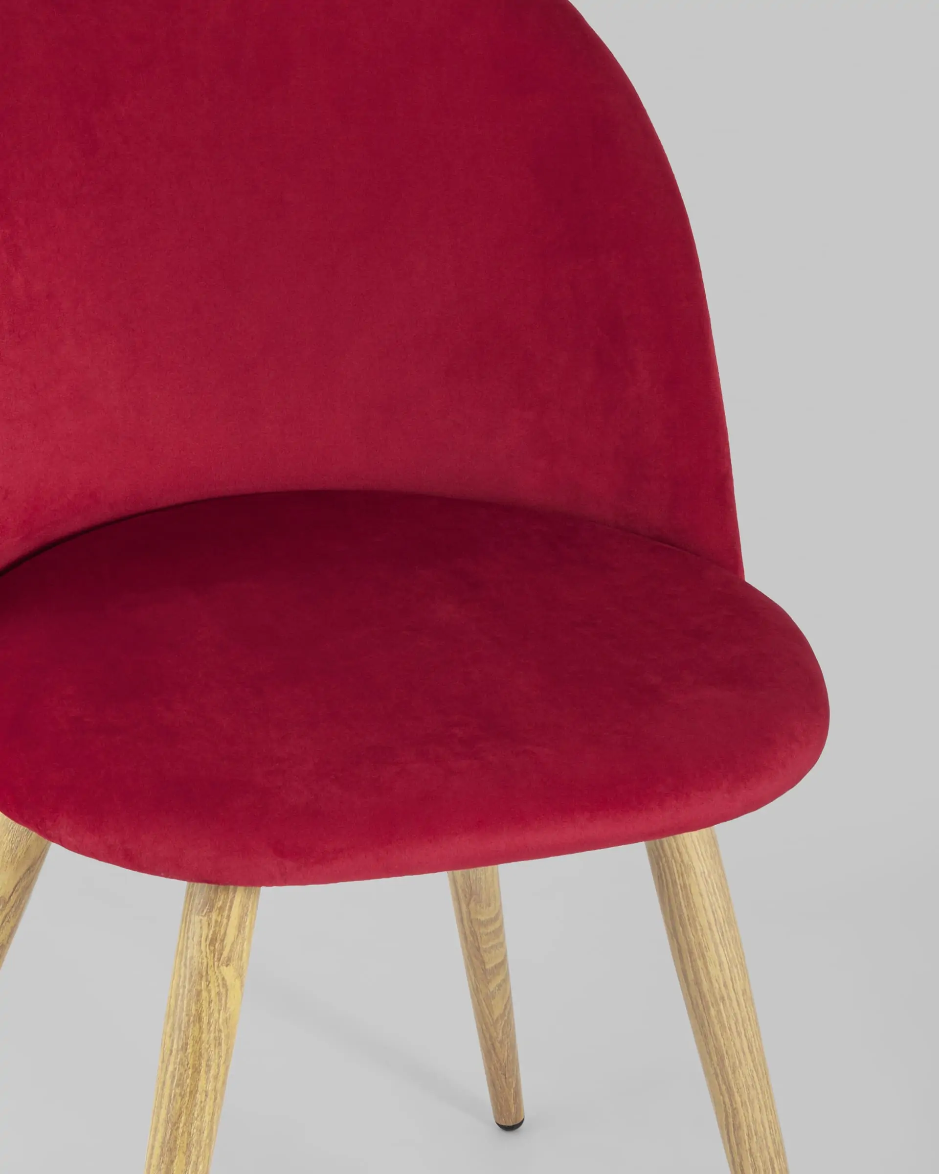 Обеденная группа стол Берген 120-180*80, 4 стула Лион велюр красный