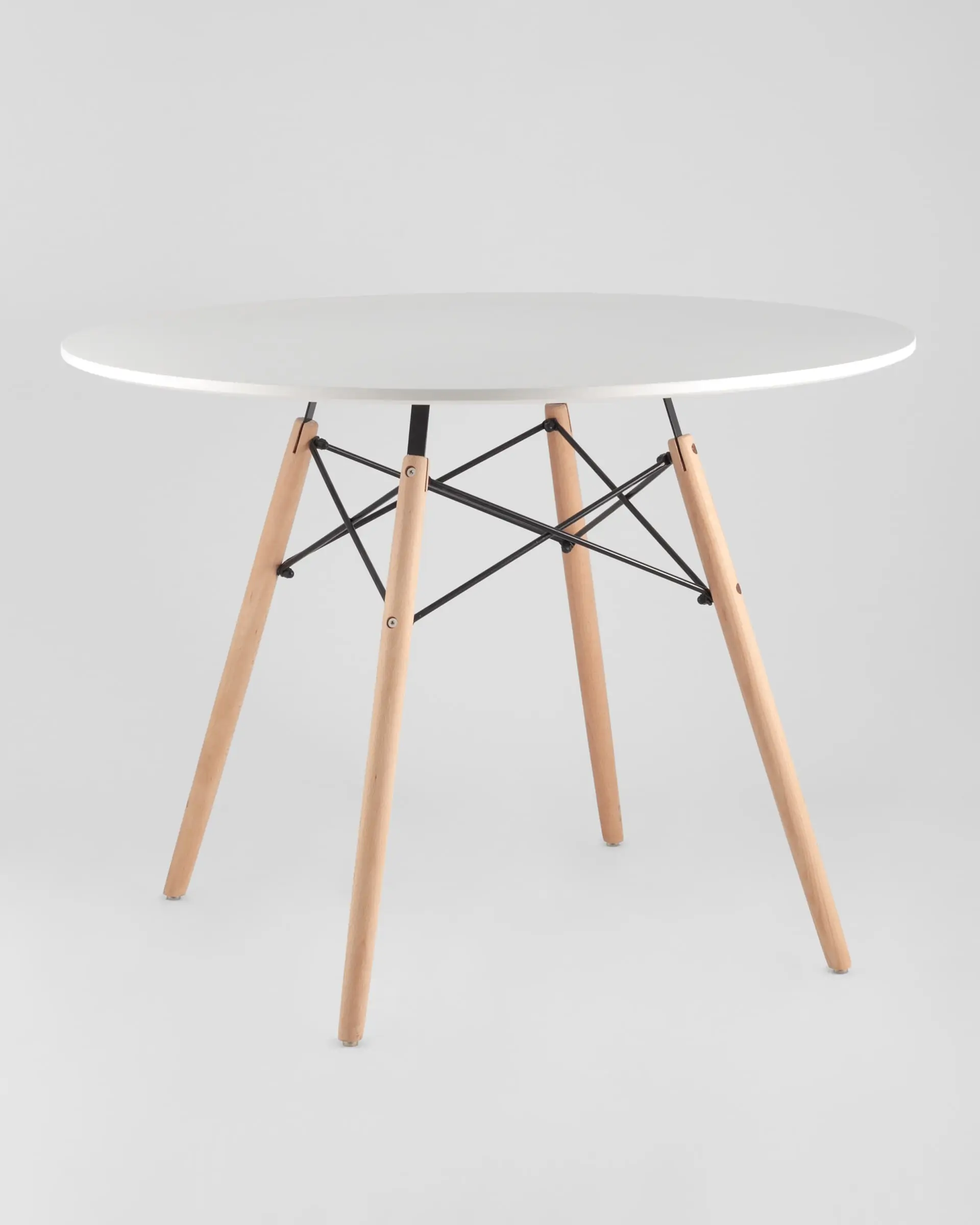 Обеденная группа стол DSW D100, 4 стула Soft черный