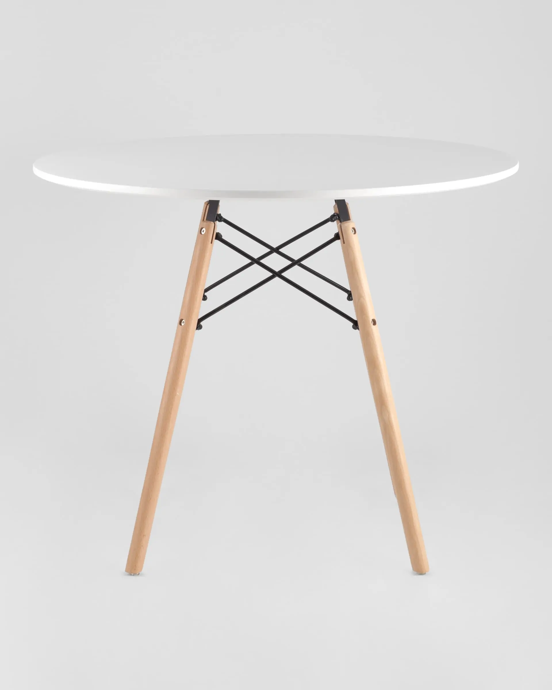 Обеденная группа стол DSW D90, 4 стула Soft белый