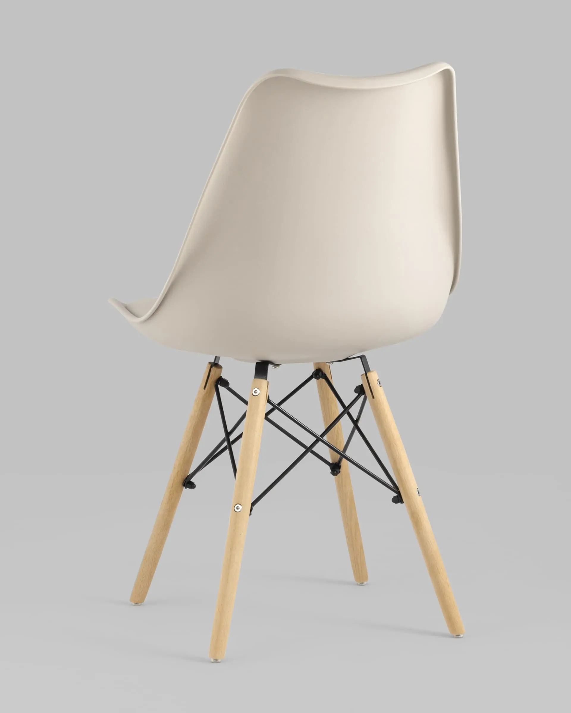 Обеденная группа стол DSW D100, 4 стула Soft бежевый