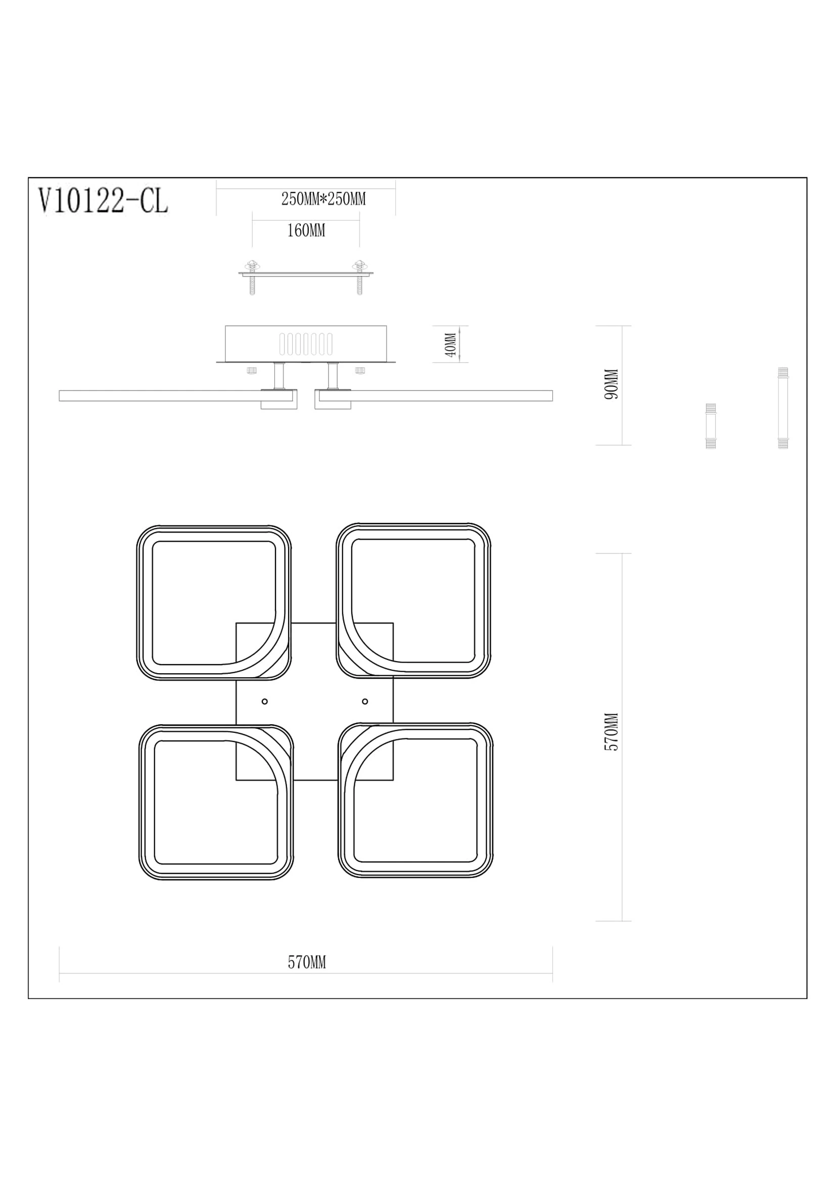 Люстра потолочная светодиодная Moderli V10122-CL Zita