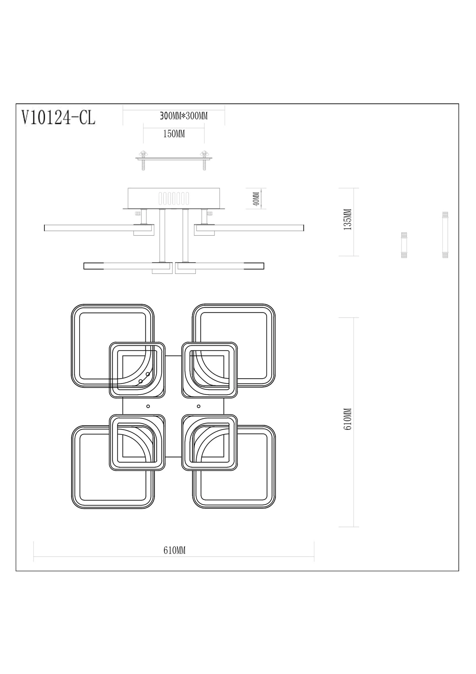 Люстра потолочная светодиодная Moderli V10124-CL Zita