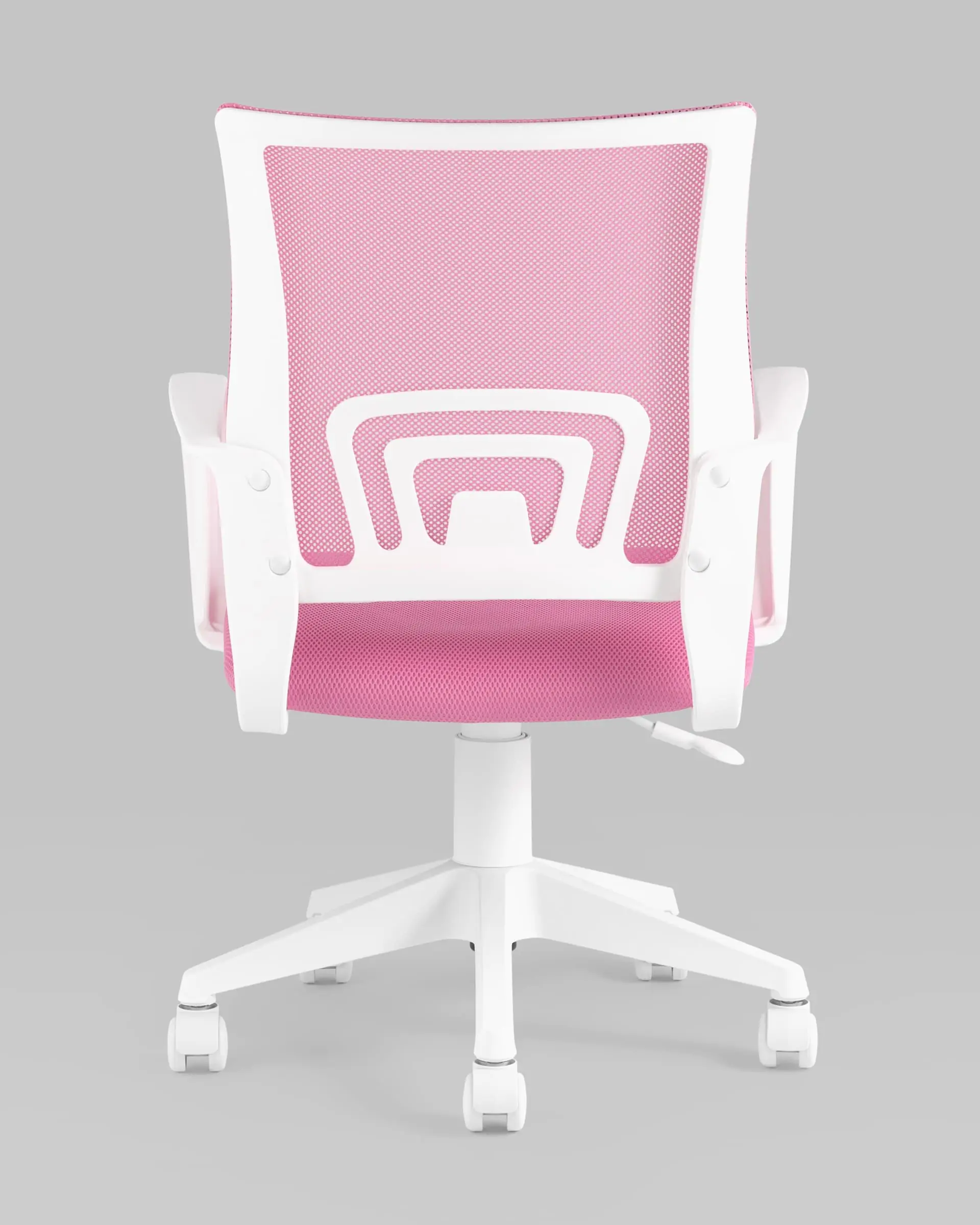 Кресло офисное TopChairs ST-BASIC-W розовый крестовина пластик белый