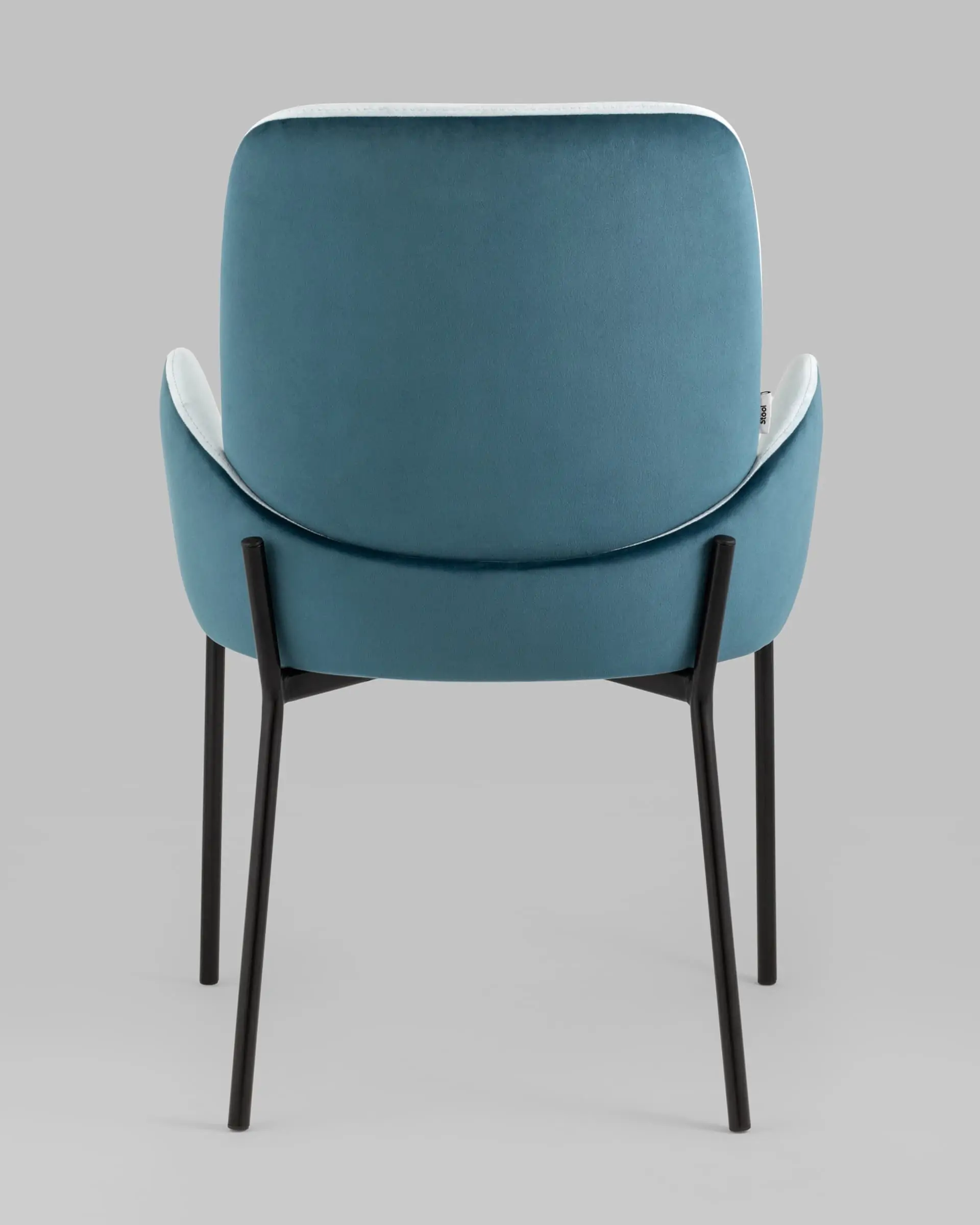 Стул Дивора велюр светло-голубой с синей спинкой