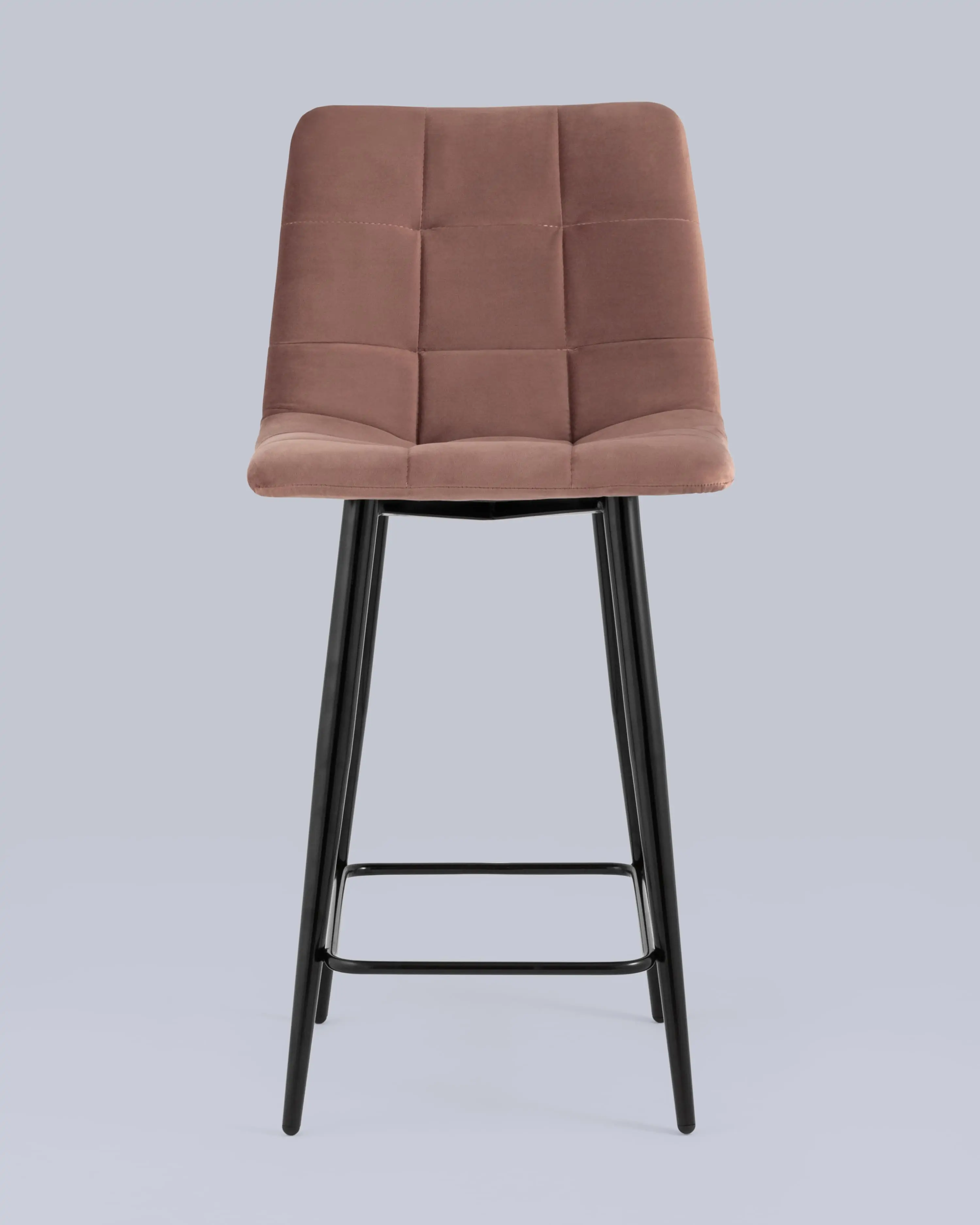 Стул полубарный Джанго велюр пыльно-розовый высота сиденья 60 см
