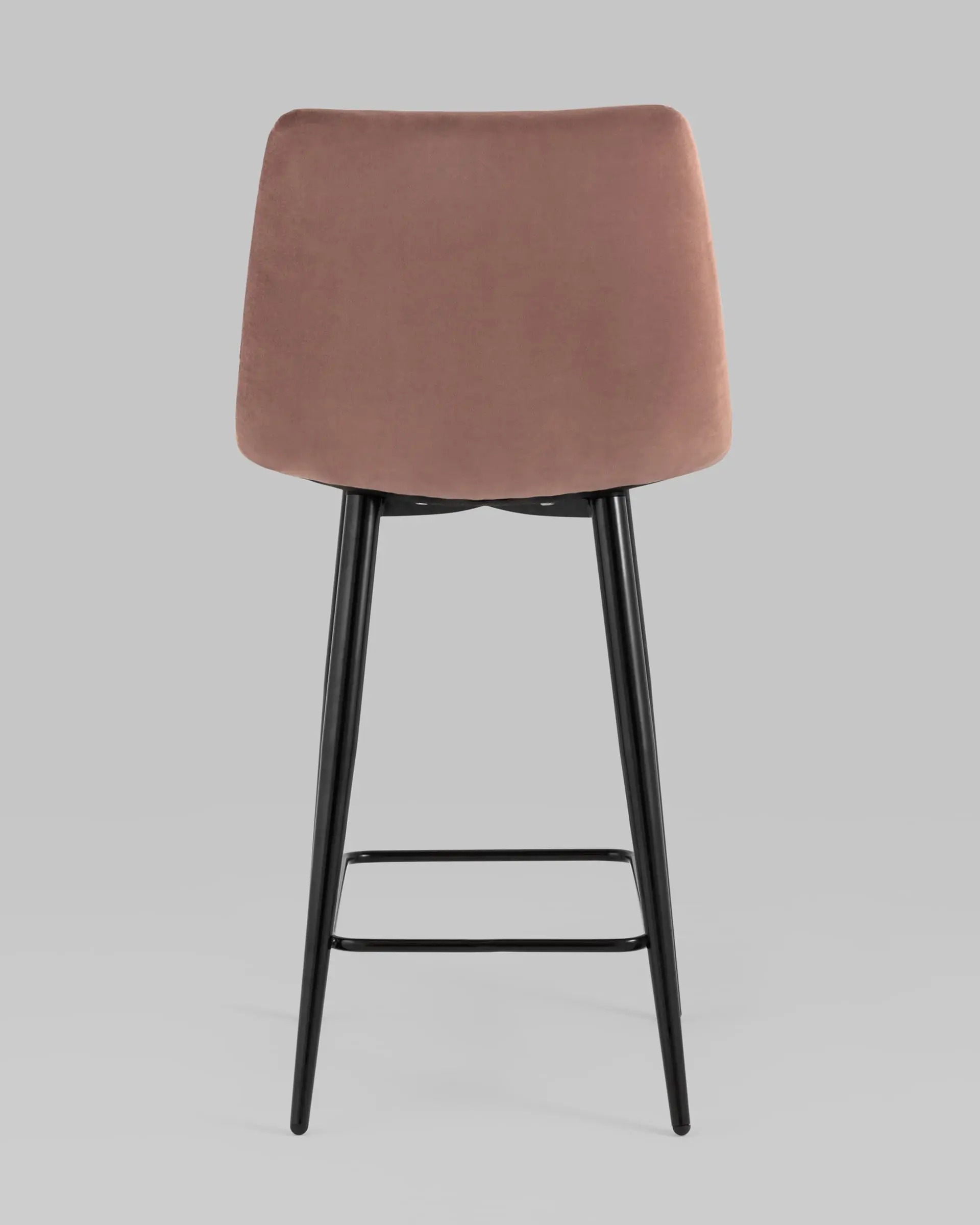 Стул полубарный Джанго велюр пыльно-розовый высота сиденья 60 см