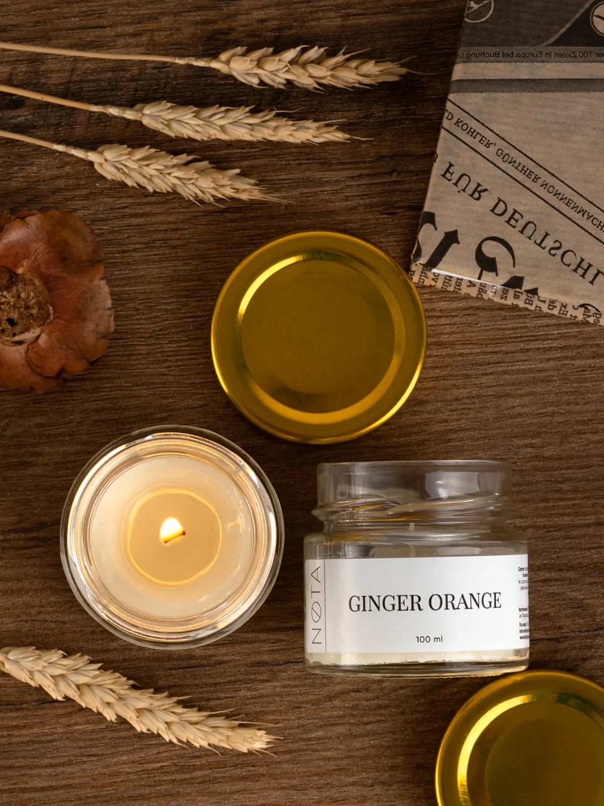 Свеча ароматическая Nota Ginger orange, 100 мл
