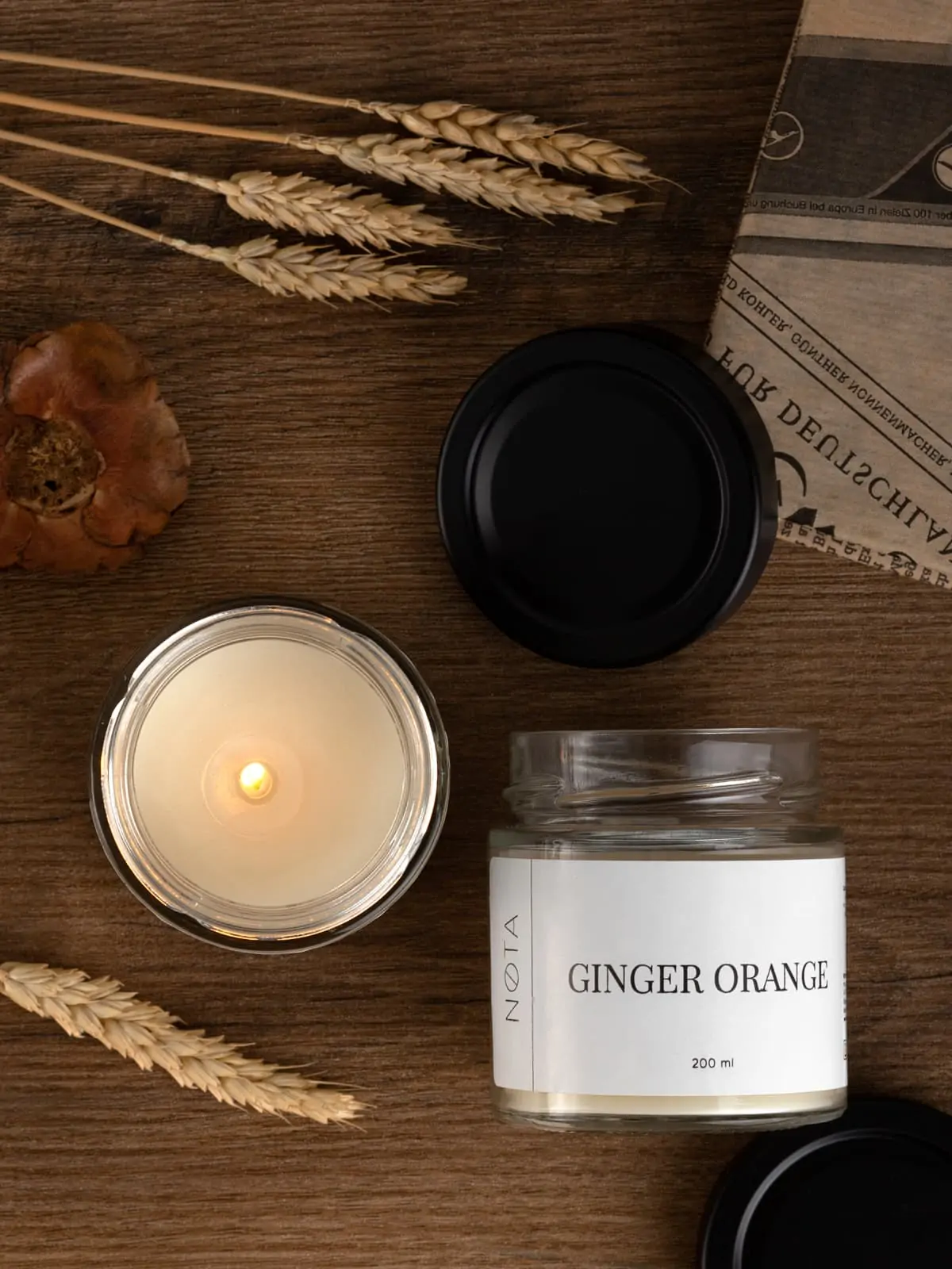 Свеча ароматическая Nota Ginger orange, 200 мл