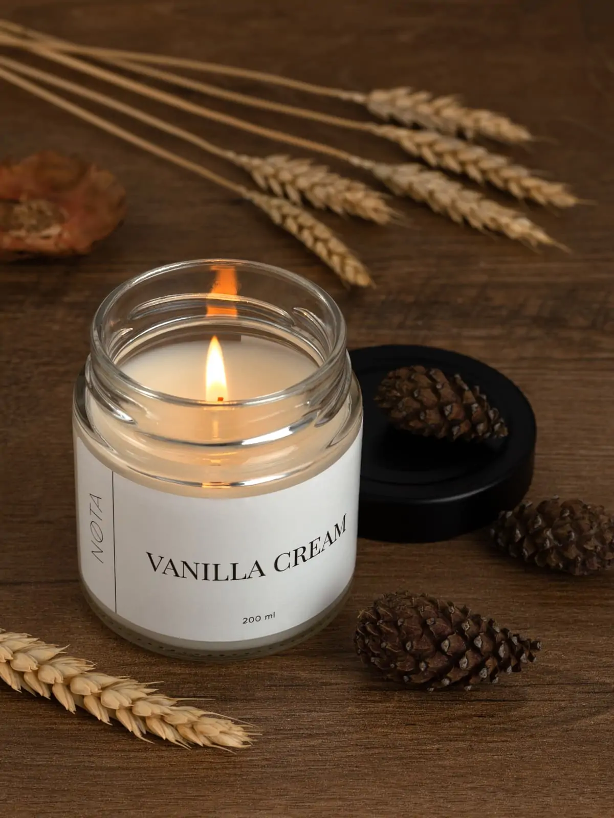 Свеча ароматическая Nota Vanilla cream, 200 мл