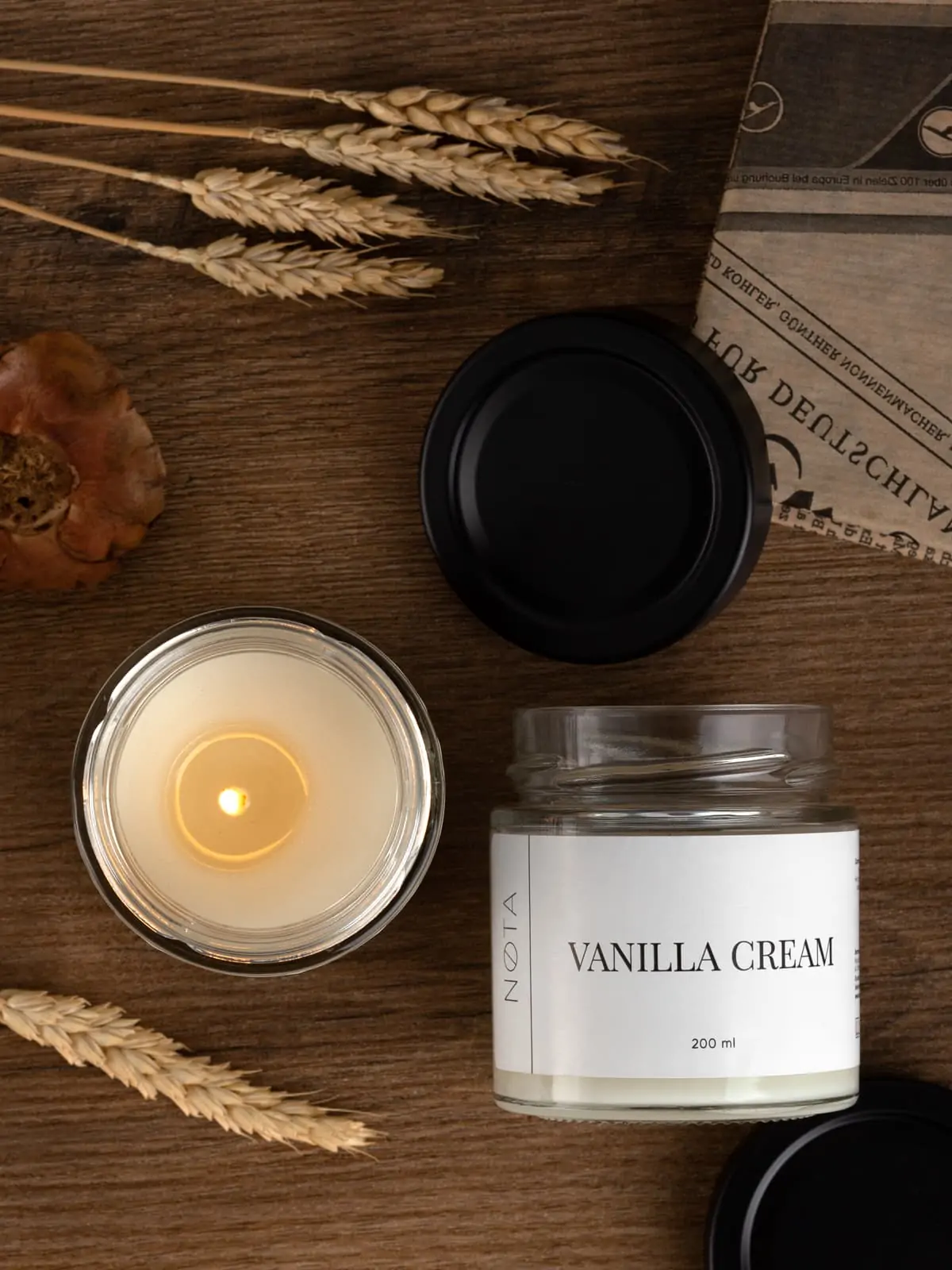 Свеча ароматическая Nota Vanilla cream, 200 мл