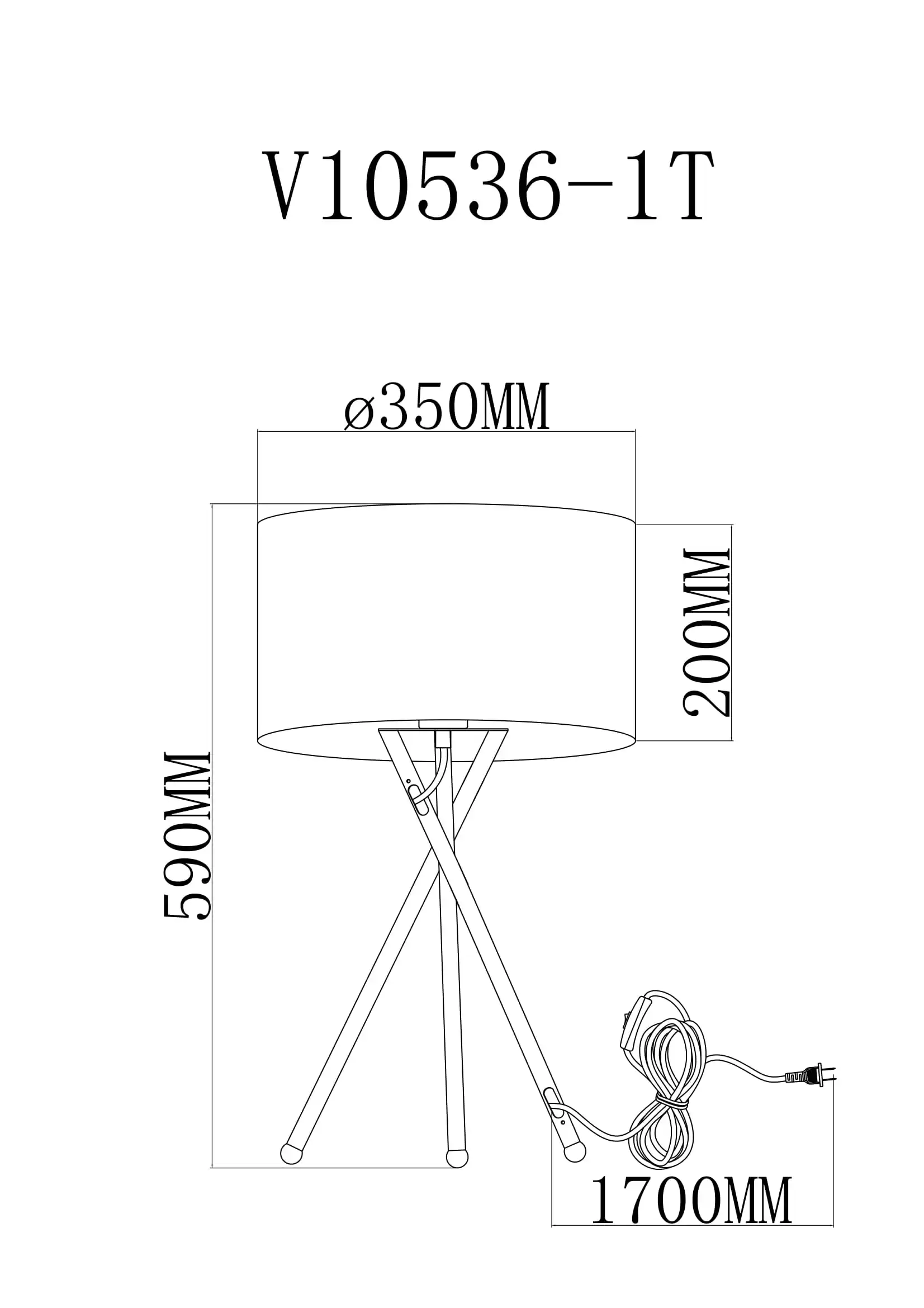 Лампа настольная Moderli V10536-1T Palma