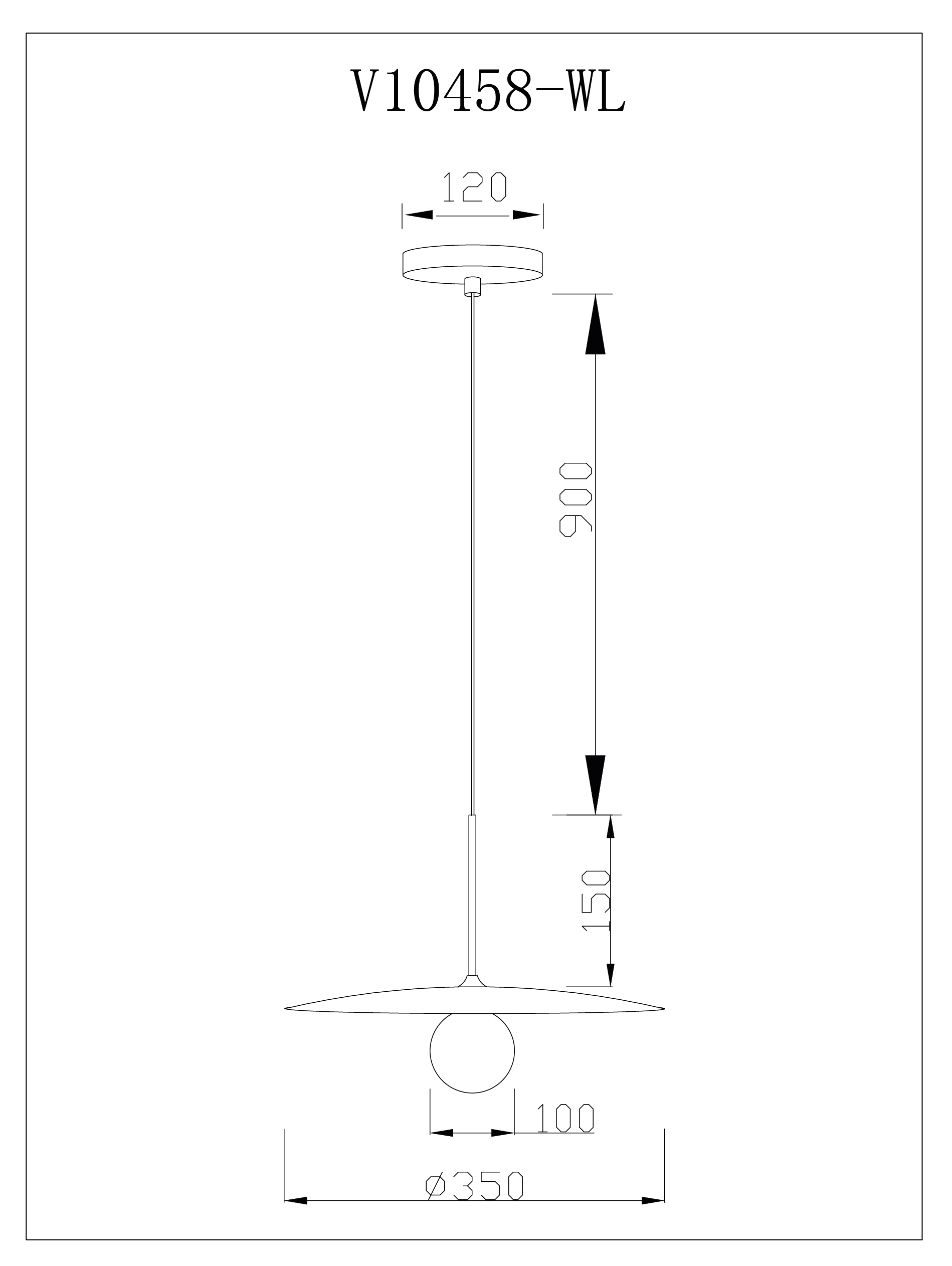 Светильник подвесной Moderli V10458-1P Trento