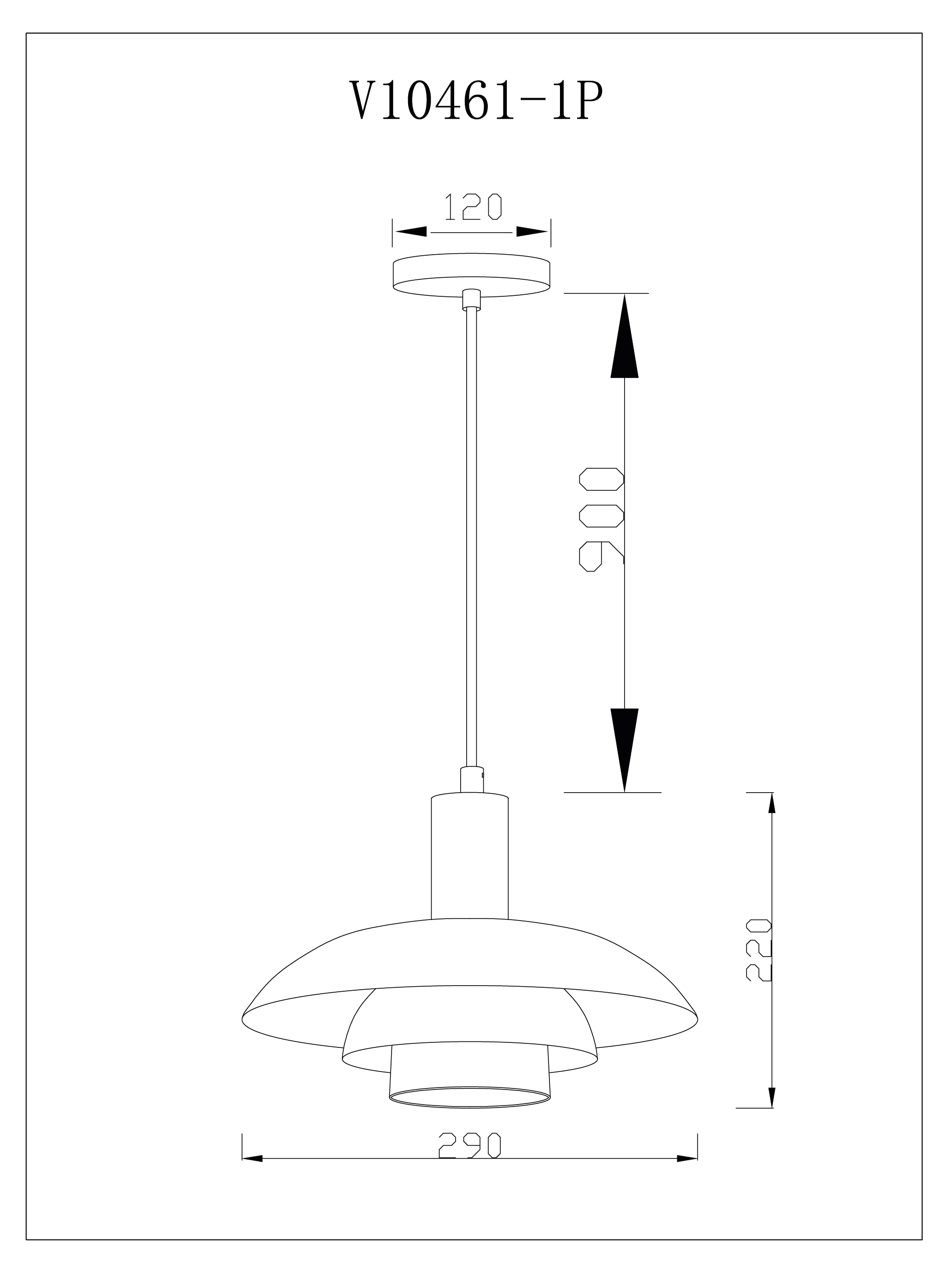 Светильник подвесной Moderli V10461-1P Pescara