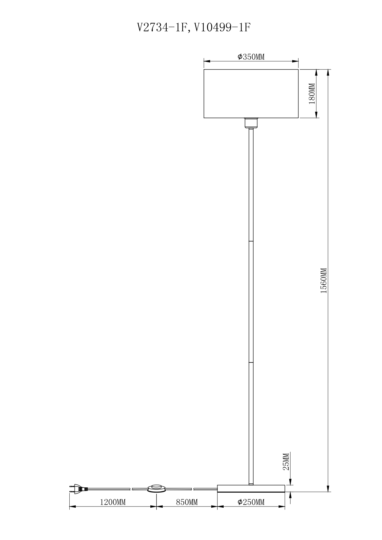 Торшер Moderli V10499-1F Room абажур ткань