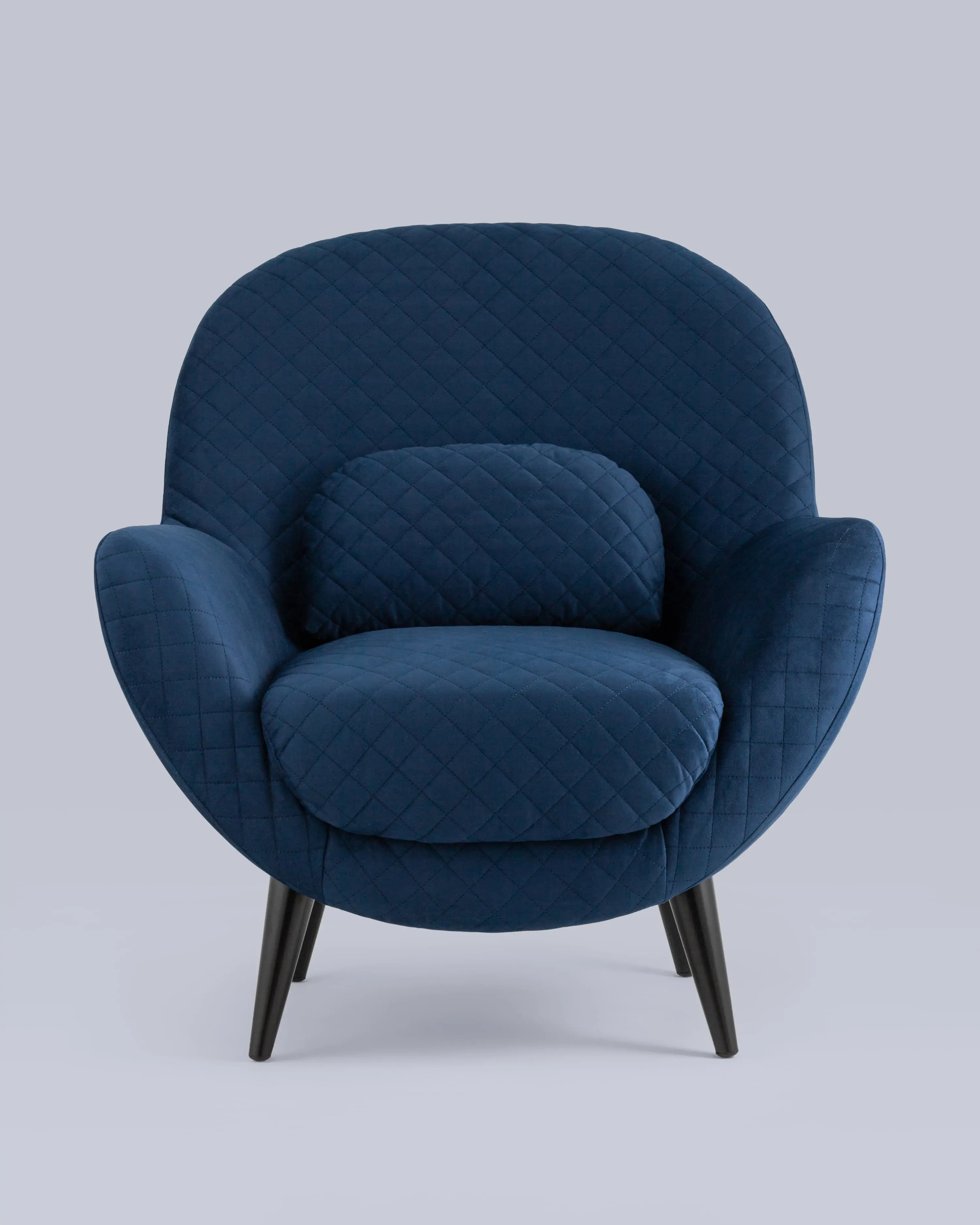 Кресло Карл велюр темно-синий