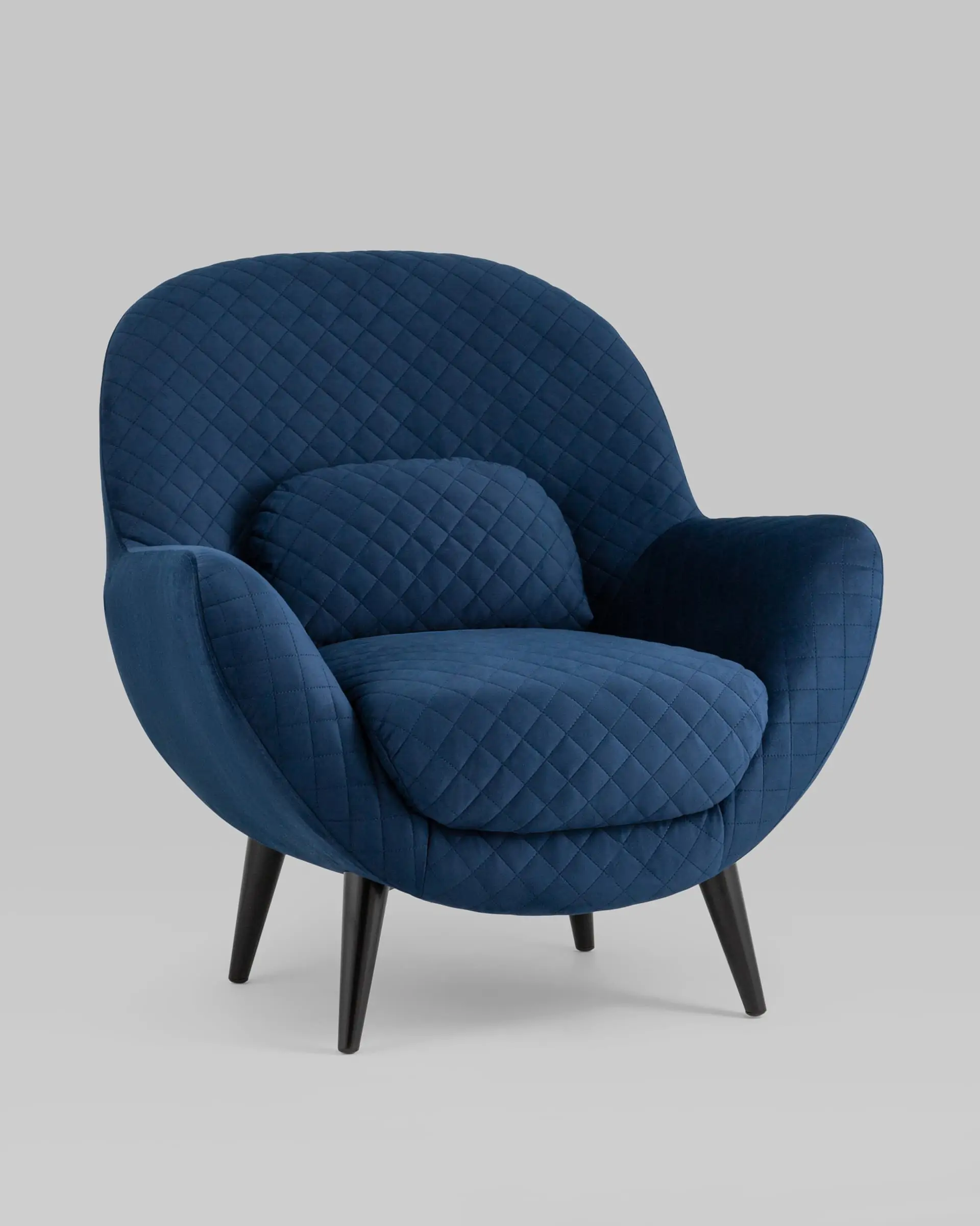Кресло Карл велюр темно-синий