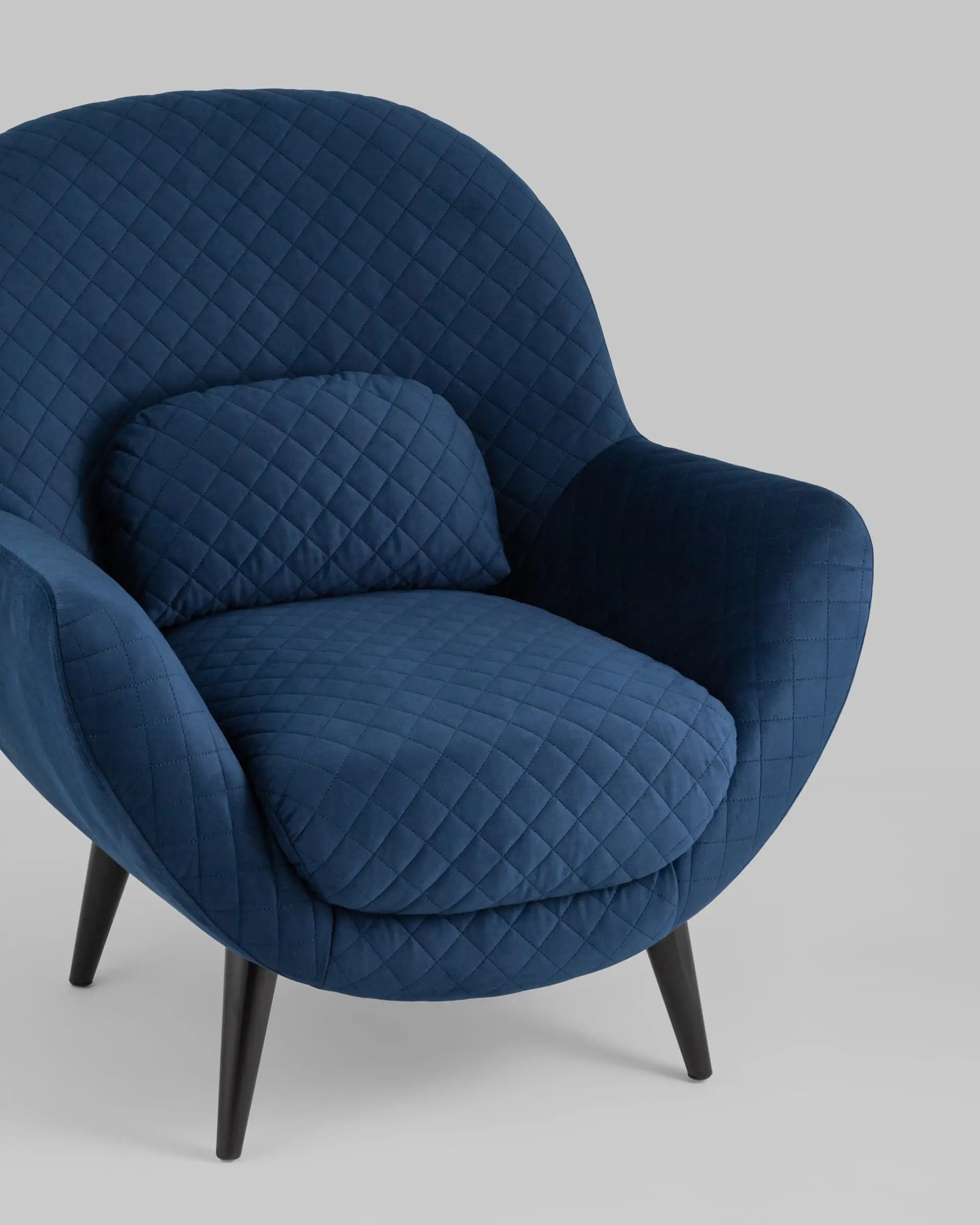 Кресло Карл велюр темно-синий