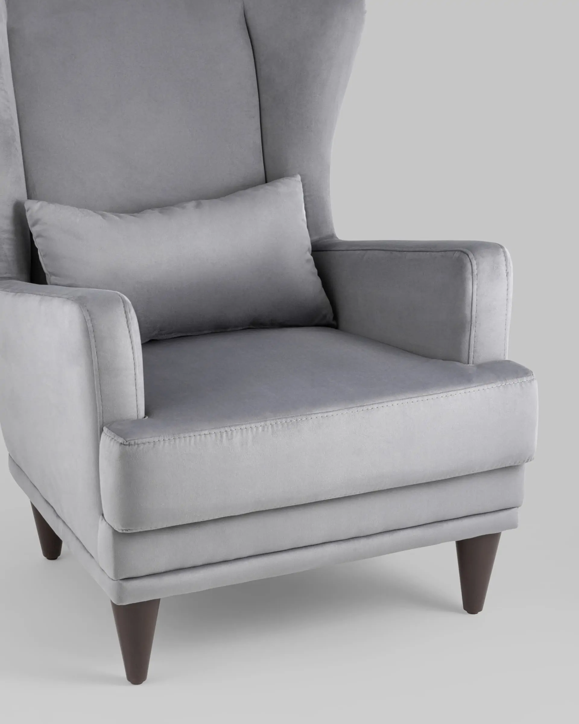 Кресло Скотт велюр серый