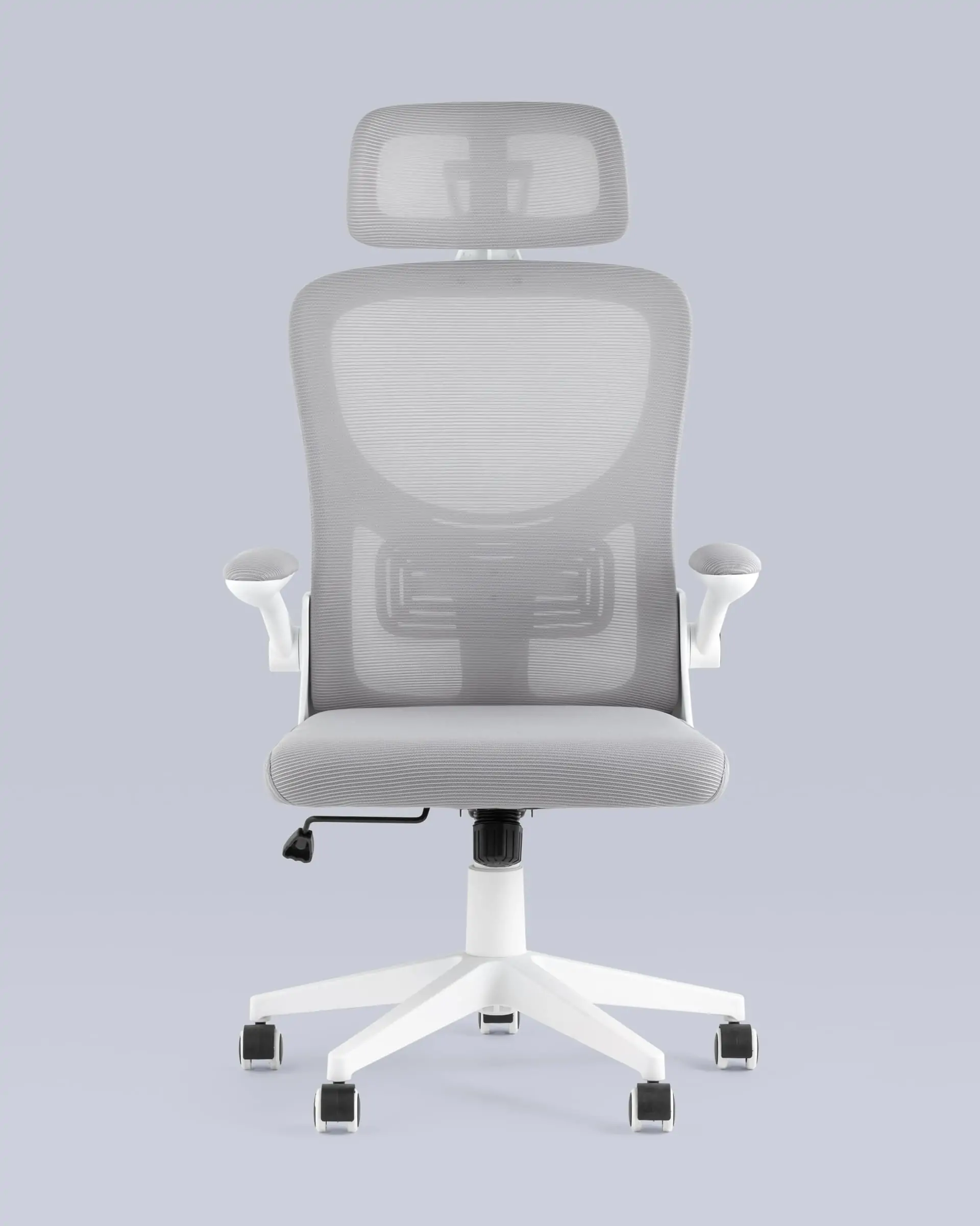 Кресло офисное TopChairs Airone белый с серой сеткой
