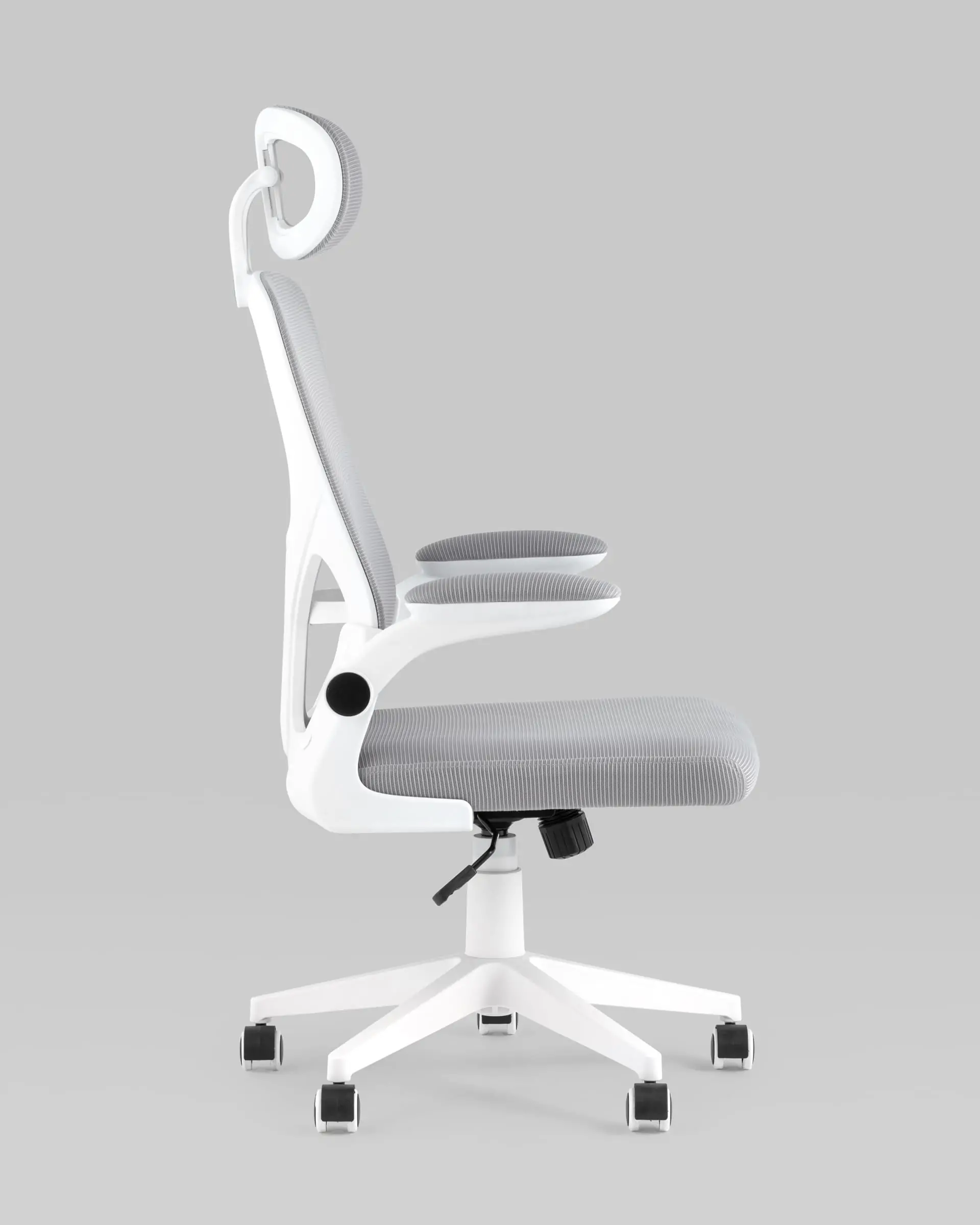 Кресло офисное TopChairs Airone белый с серой сеткой