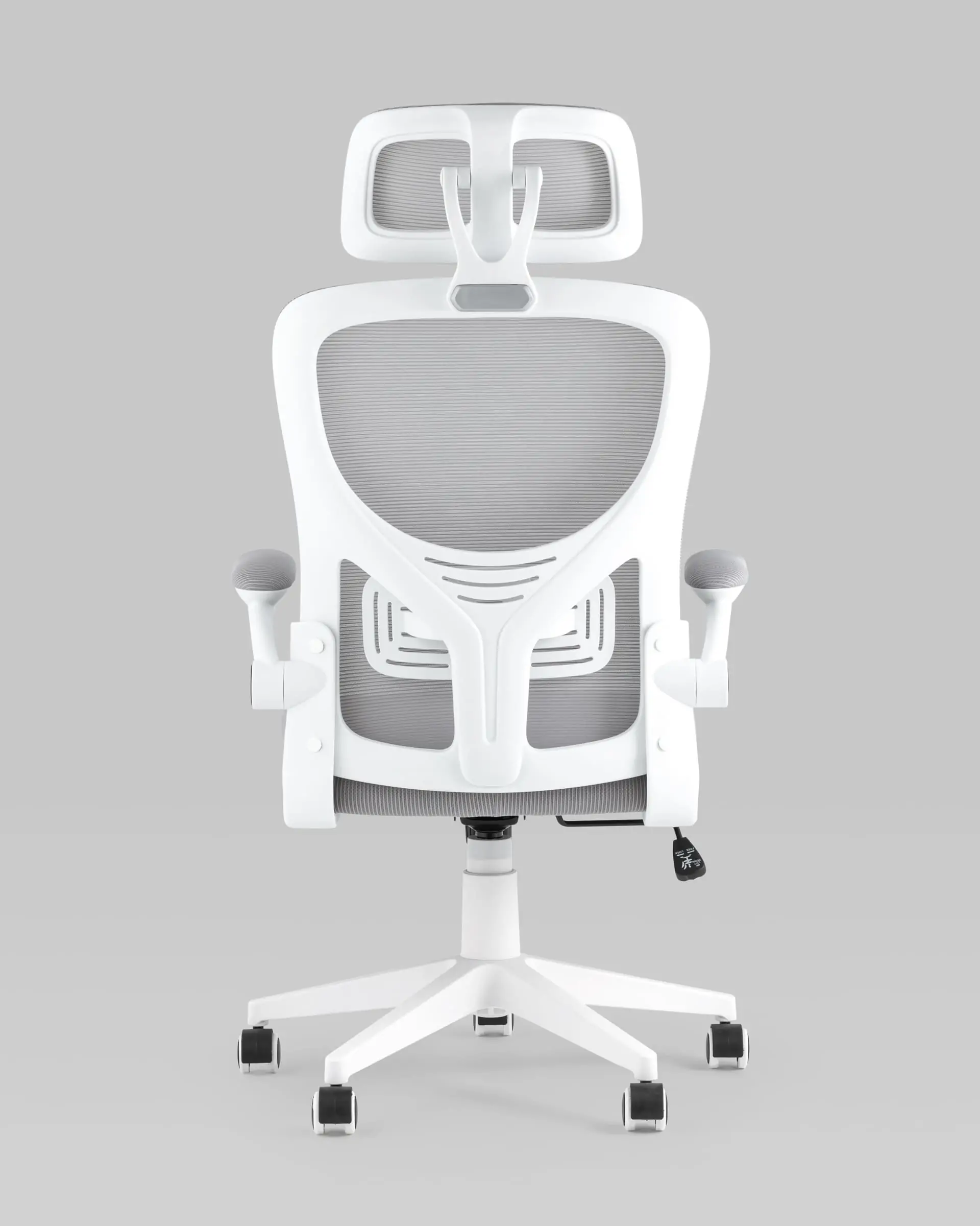Кресло офисное TopChairs Airone белый с серой сеткой