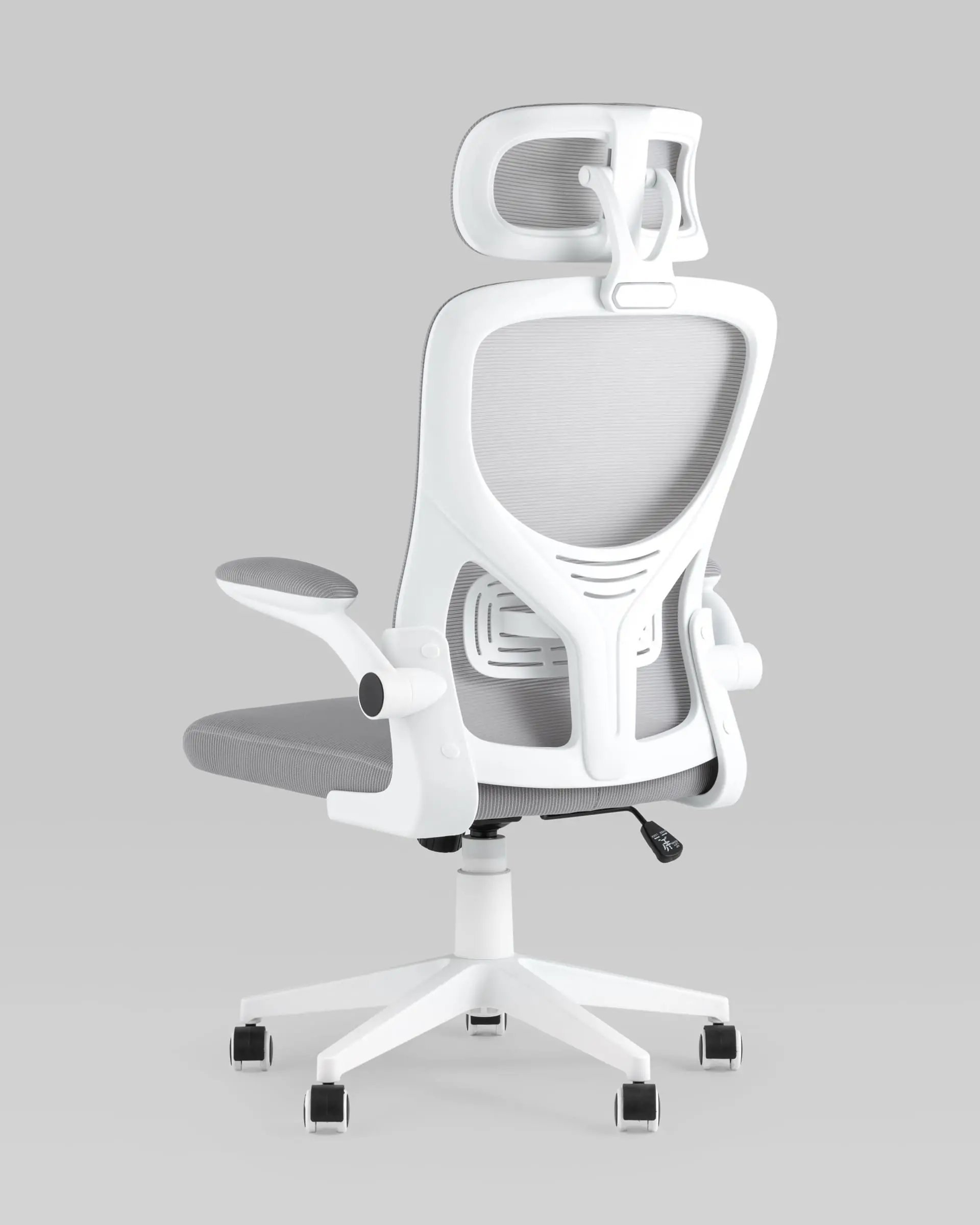 Кресло офисное TopChairs Airone белый с серой сеткой