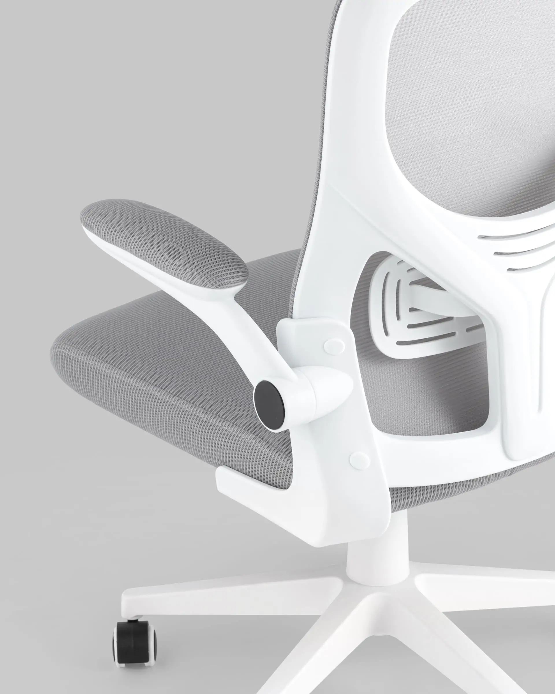 Кресло офисное TopChairs Airone белый с серой сеткой