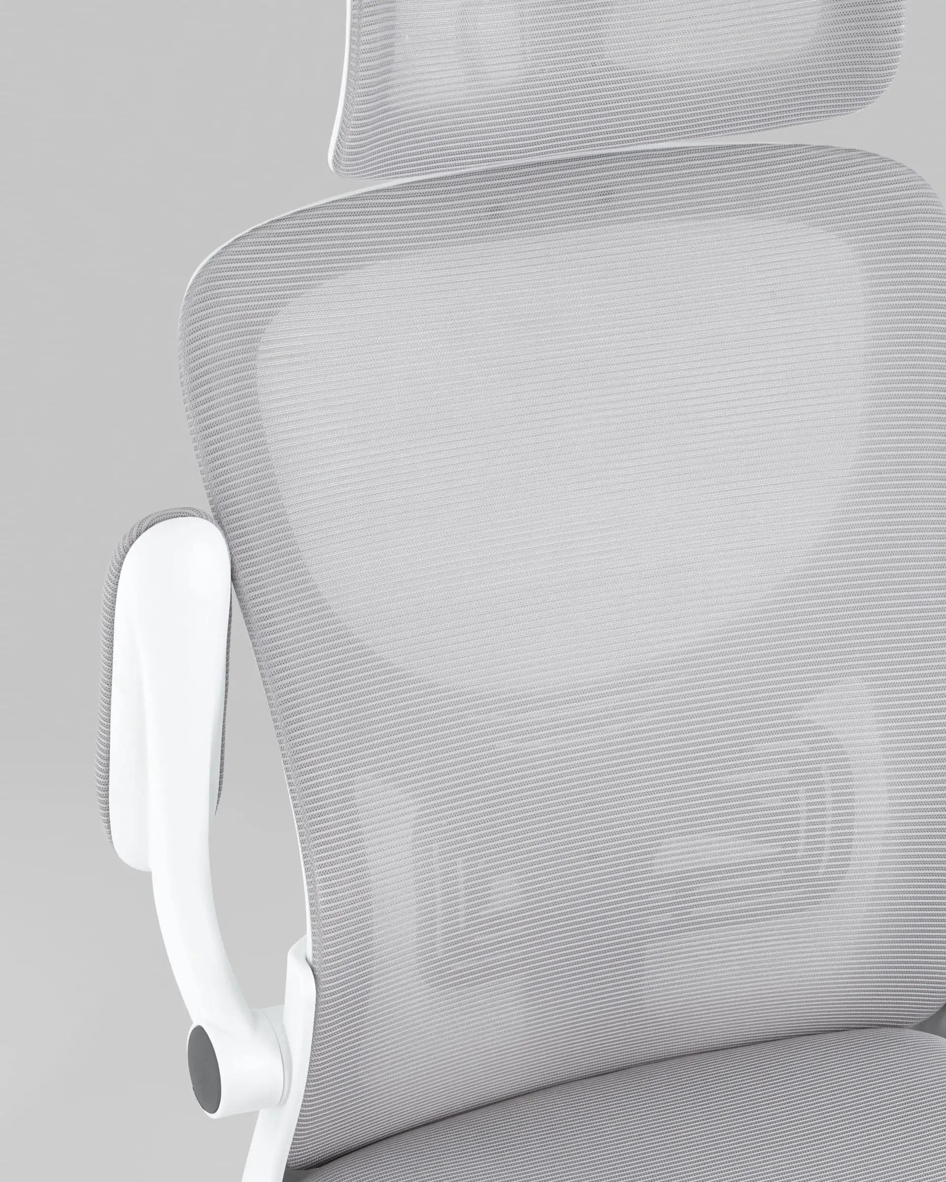 Кресло офисное TopChairs Airone белый с серой сеткой