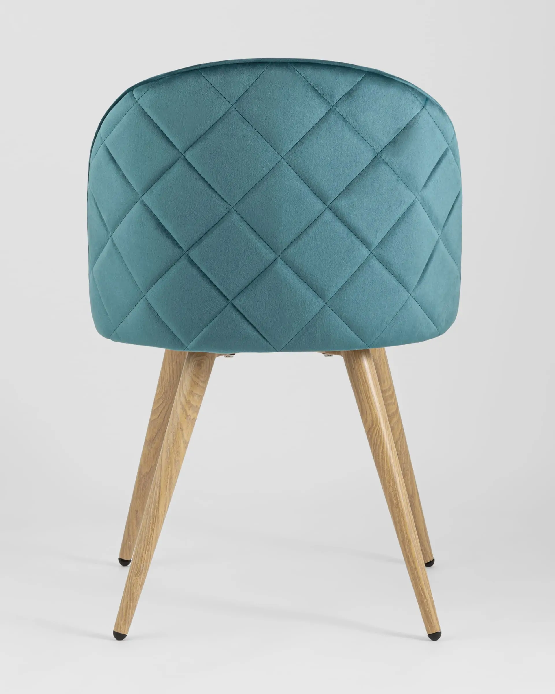 Обеденная группа стол Берген 160-220*90, 6 cтульев Лион велюр с ромбами аквамарин