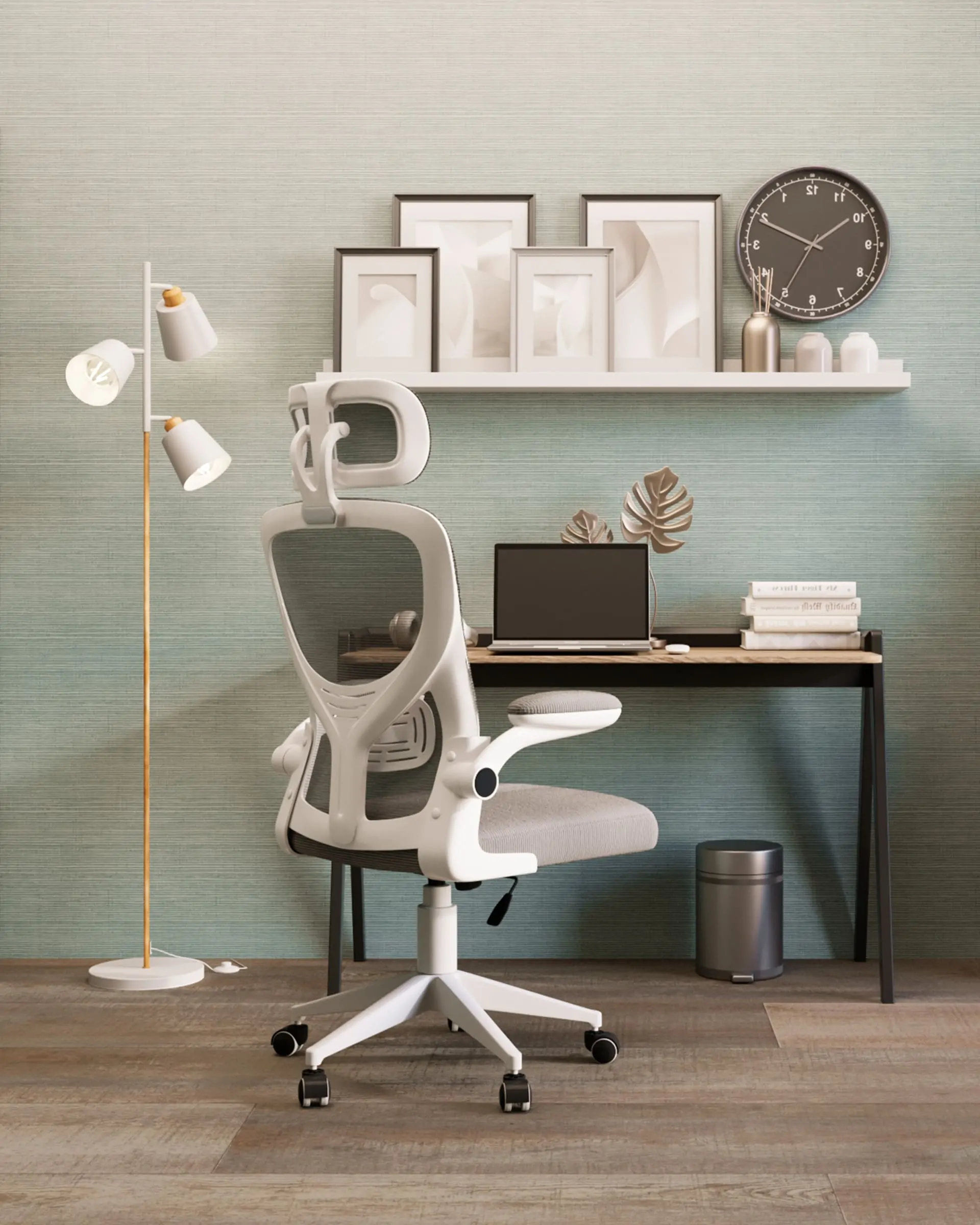 Кресло офисное TopChairs Airone белый с серой сеткой