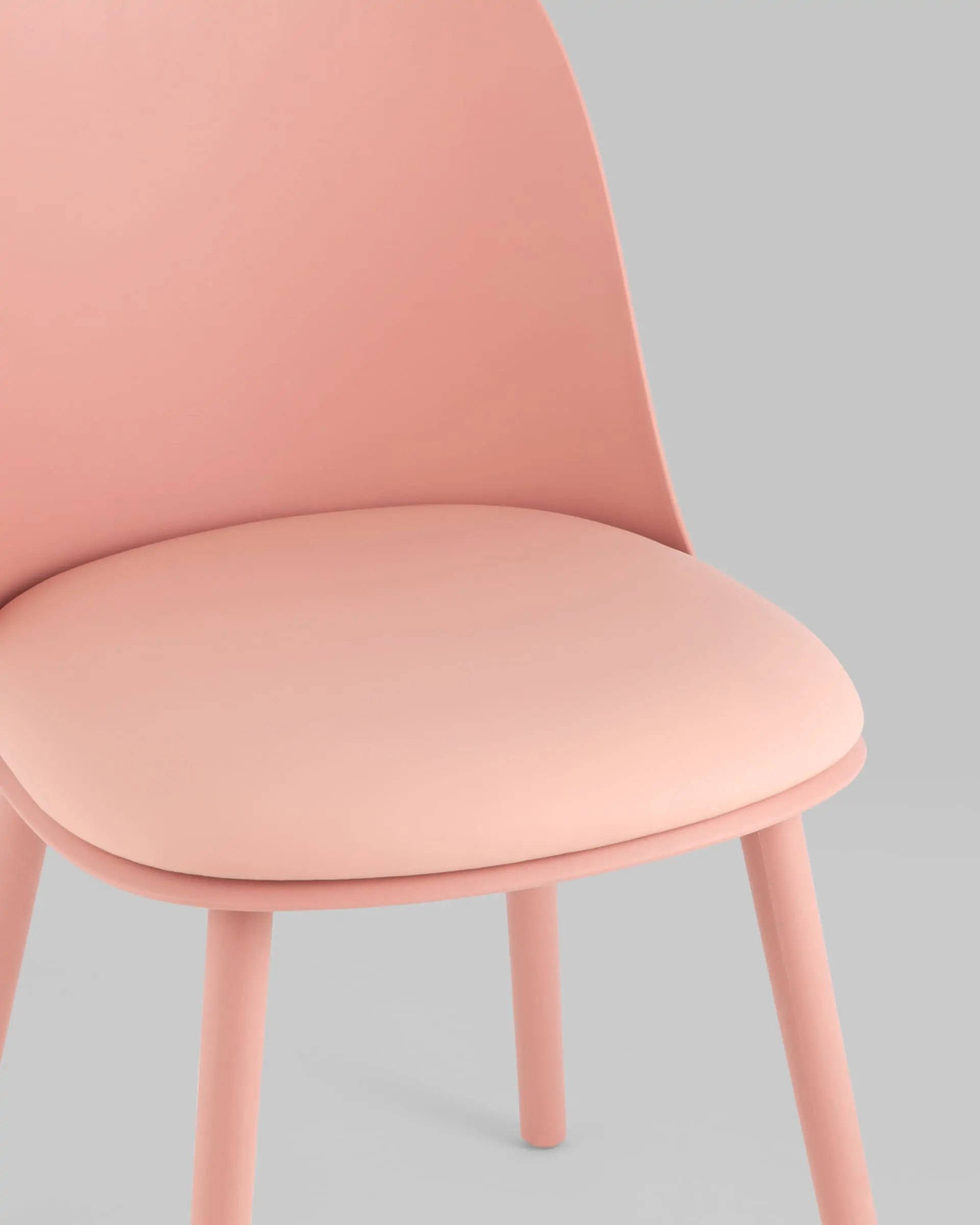 Стул Fog с подушкой пластик пыльно-розовый