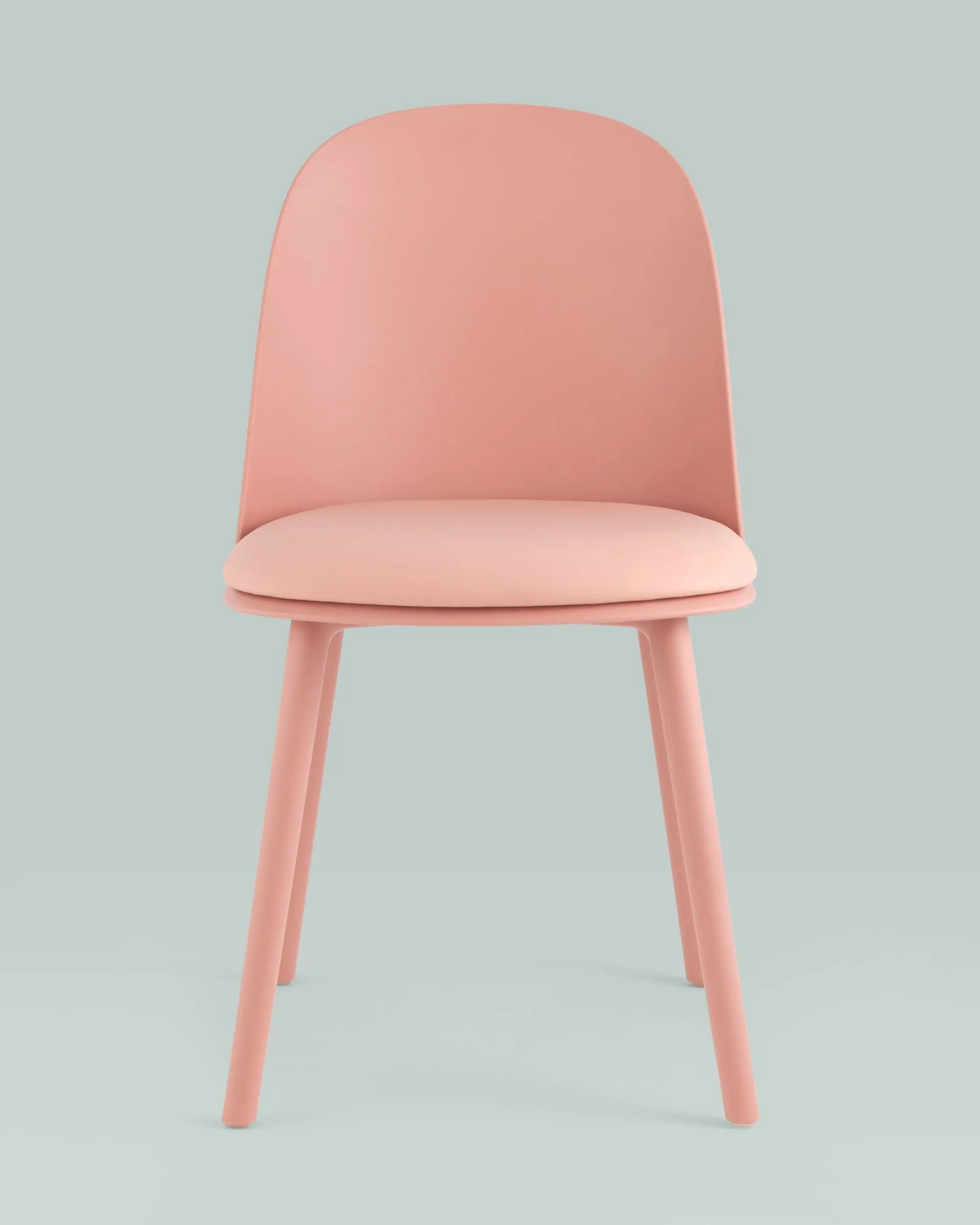 Стул Fog с подушкой пластик пыльно-розовый