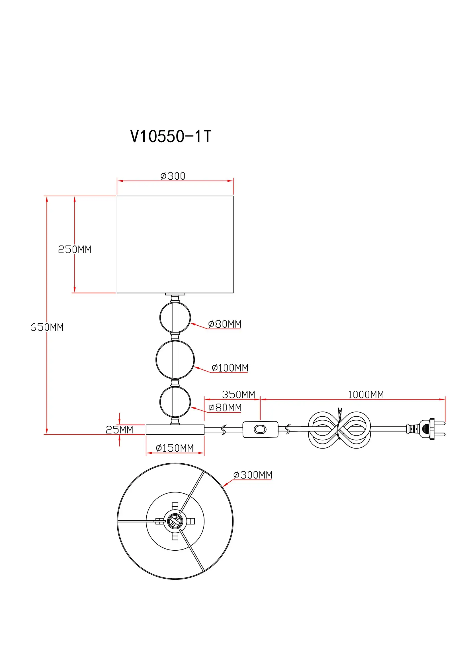 Лампа настольная торшер Moderli V10550-1T Brulee