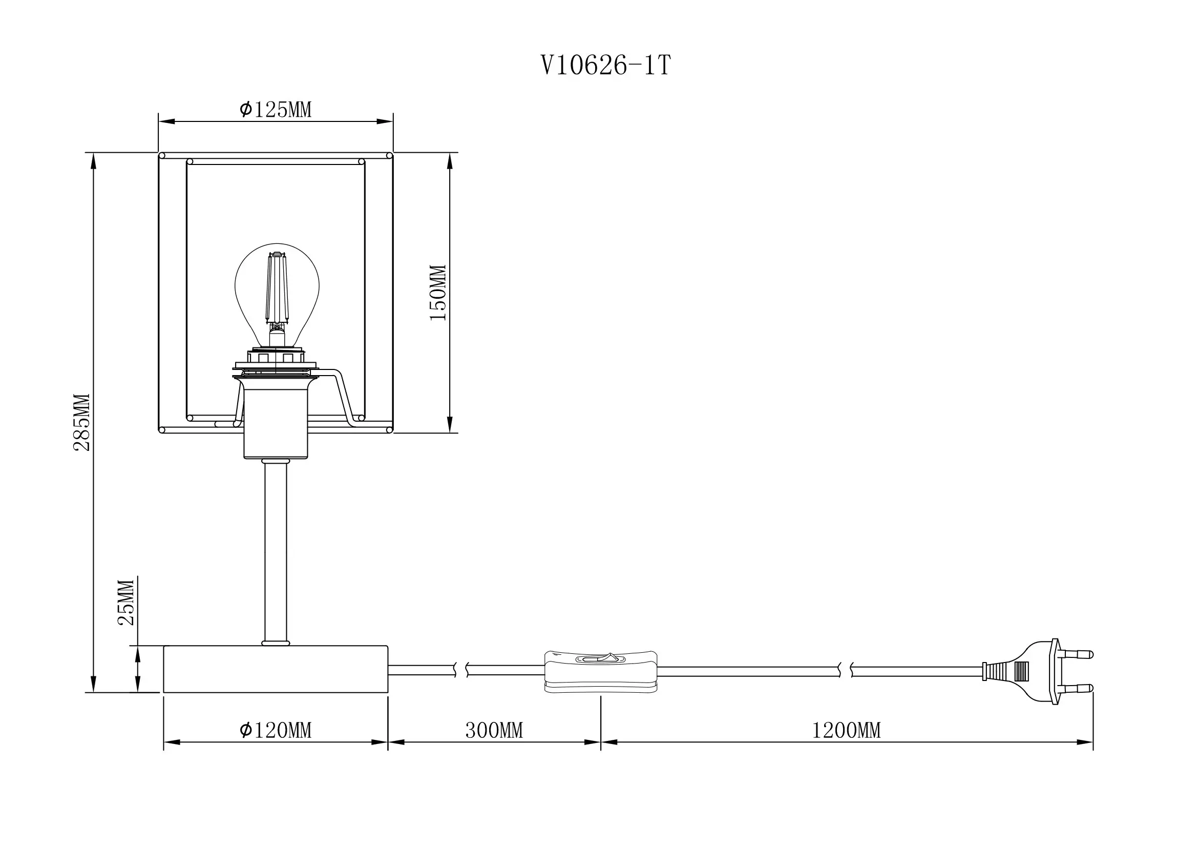 Декоративная лампа настольная Moderli V10626-1T Room