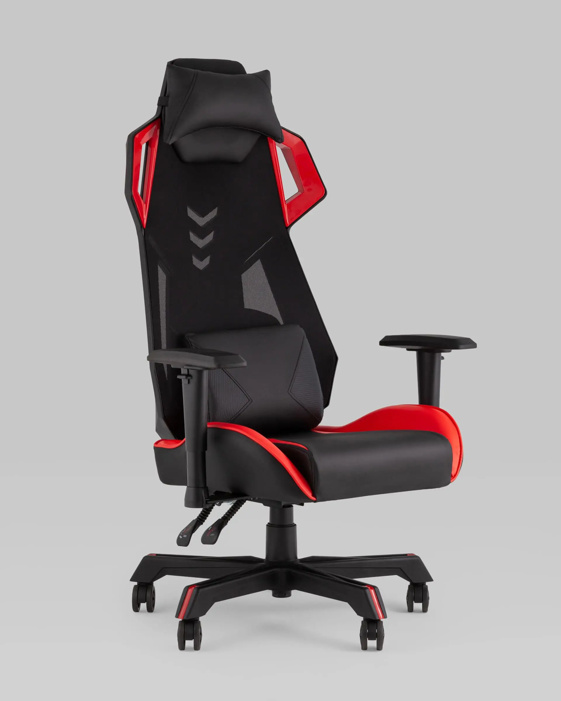 Кресло спортивное TopChairs Рэтчэт красный с высокой спинкой