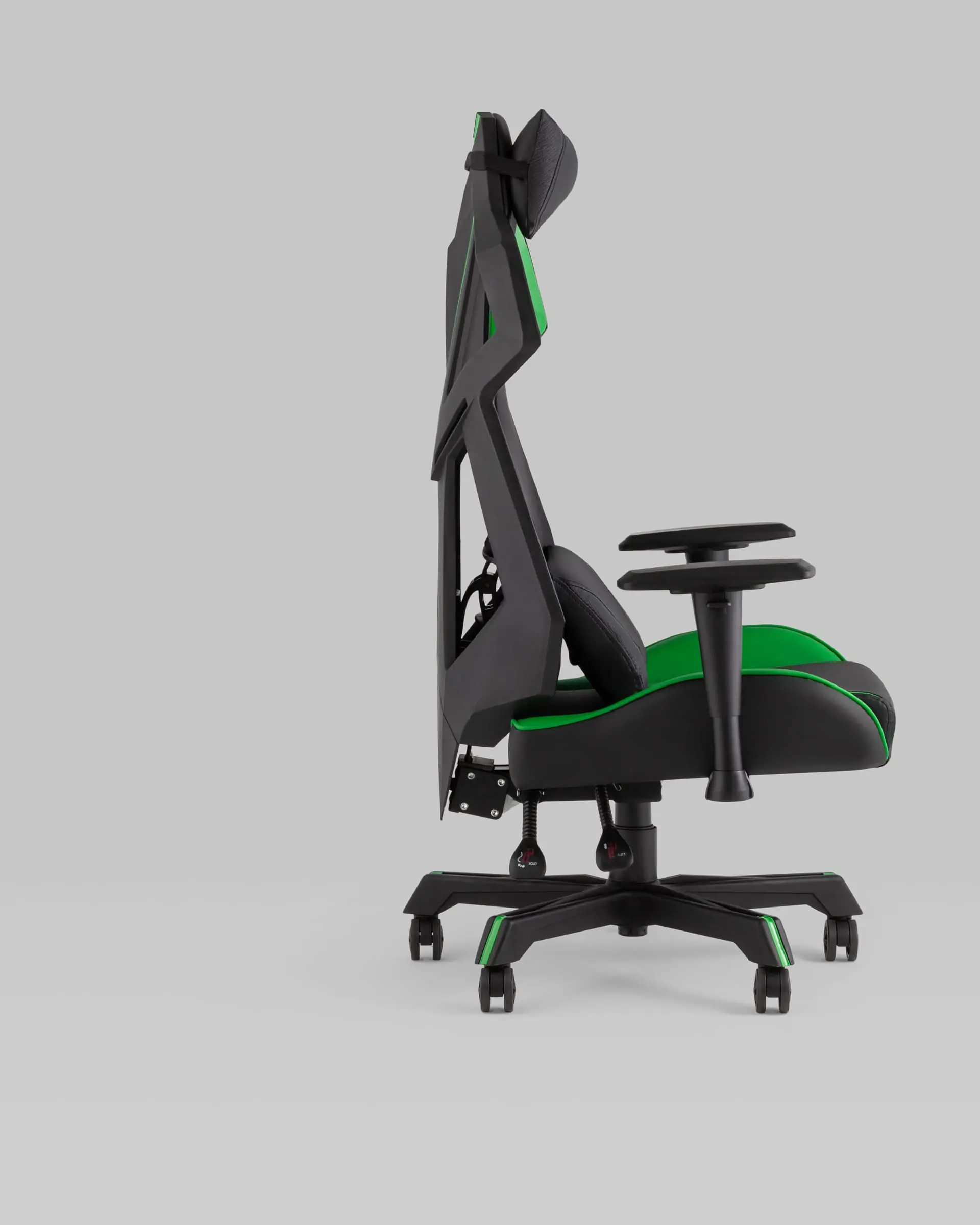 Кресло спортивное TopChairs Рэтчэт зеленый с высокой спинкой