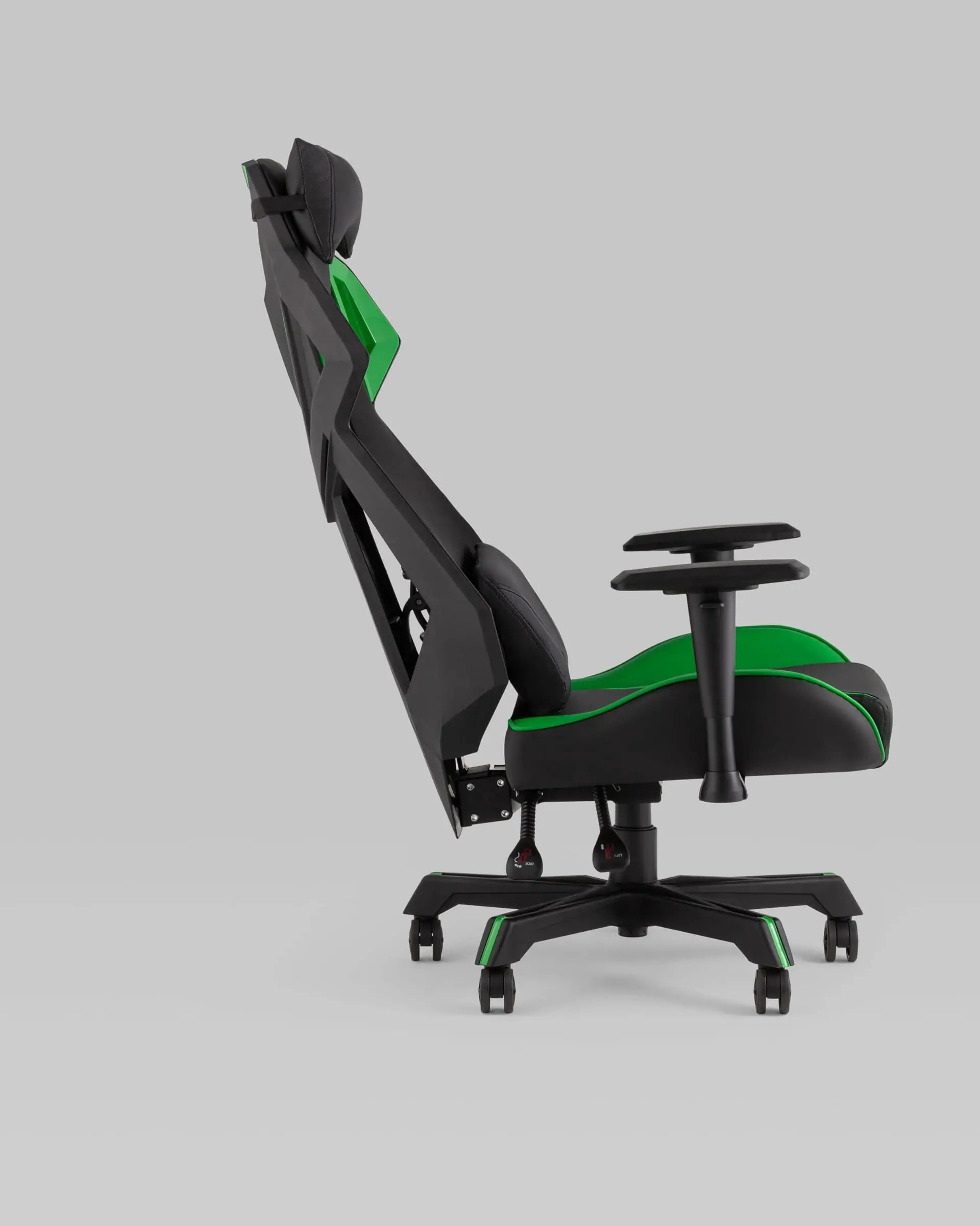 Кресло спортивное TopChairs Рэтчэт зеленый с высокой спинкой