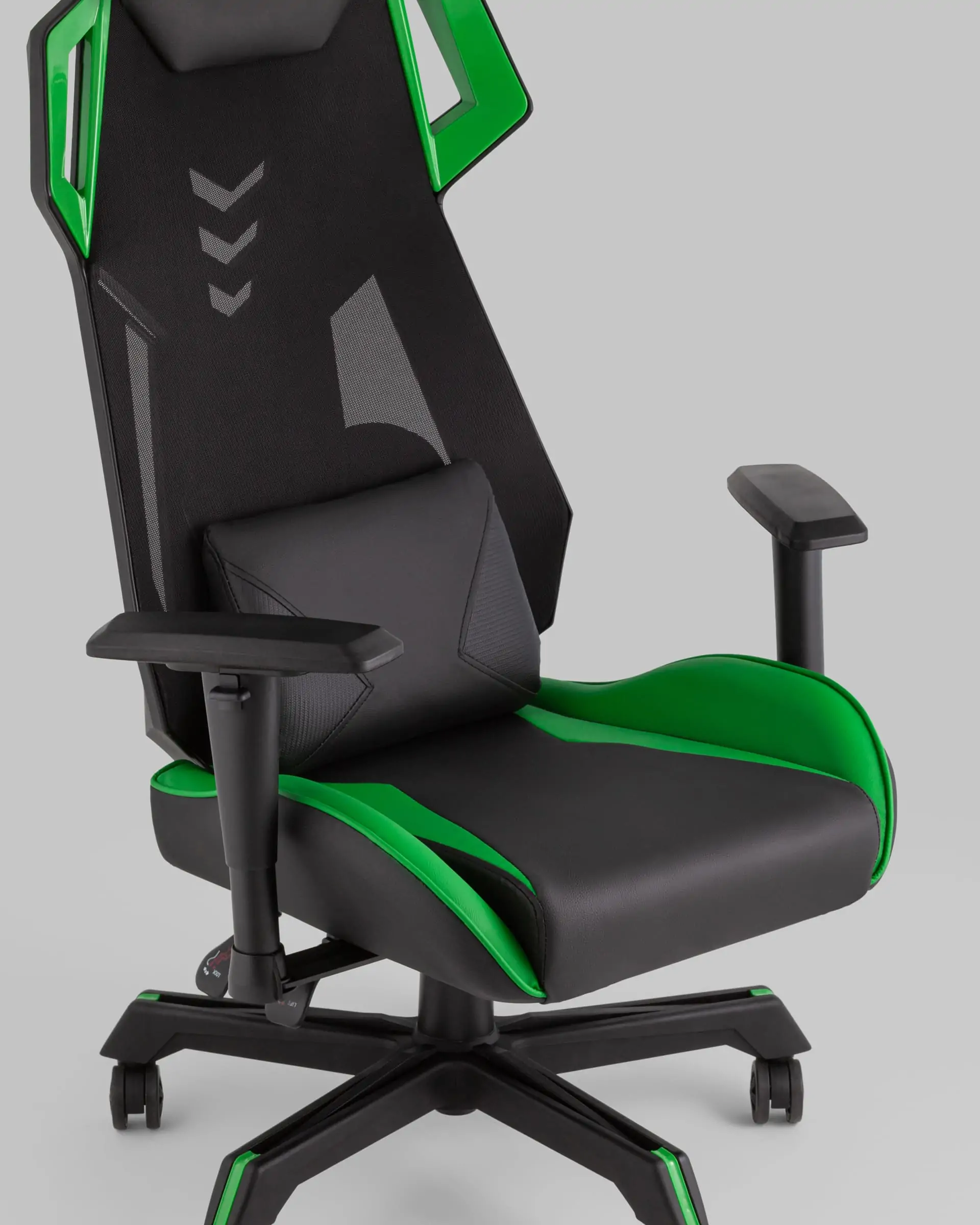 Кресло спортивное TopChairs Рэтчэт зеленый с высокой спинкой