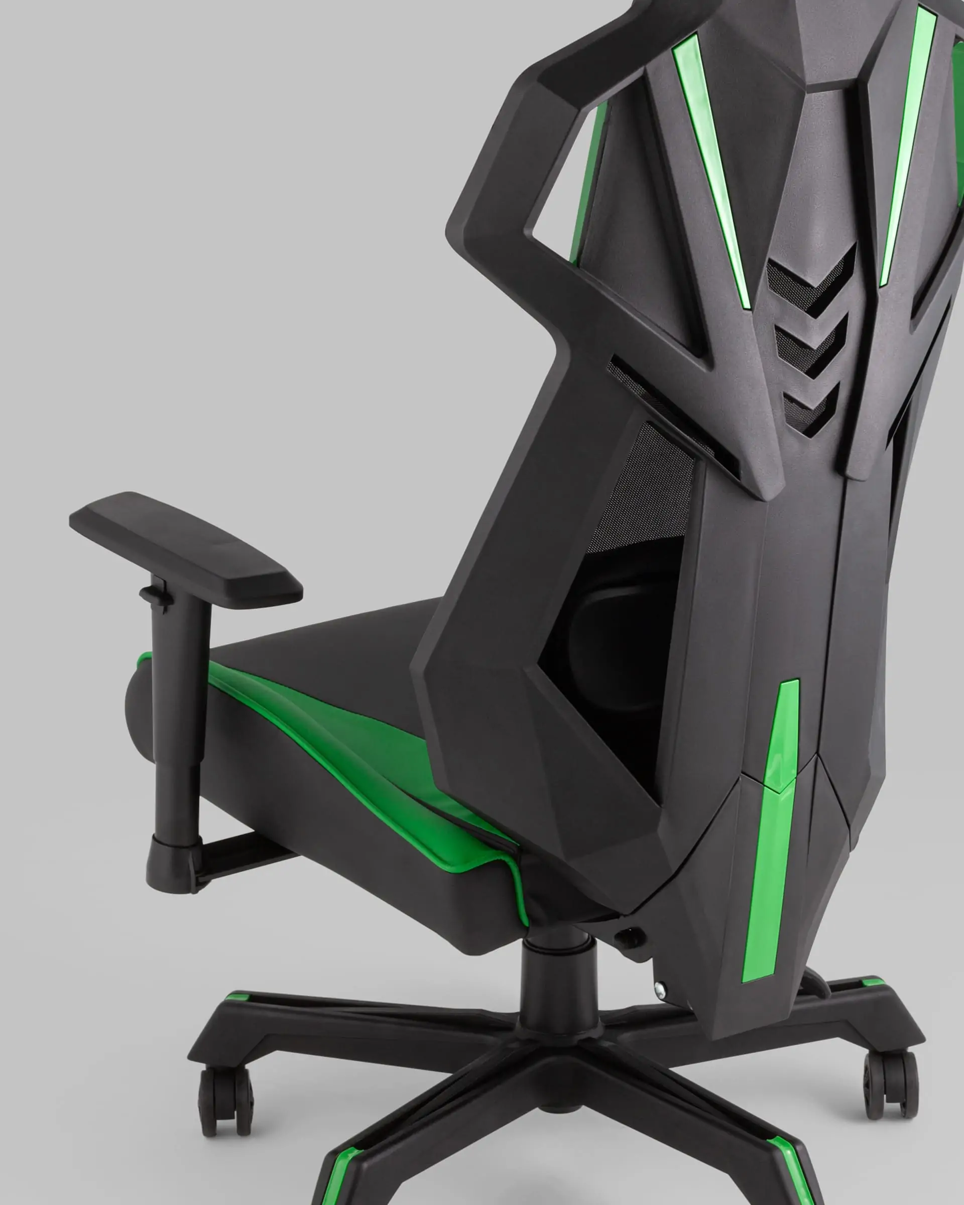 Кресло спортивное TopChairs Рэтчэт зеленый с высокой спинкой