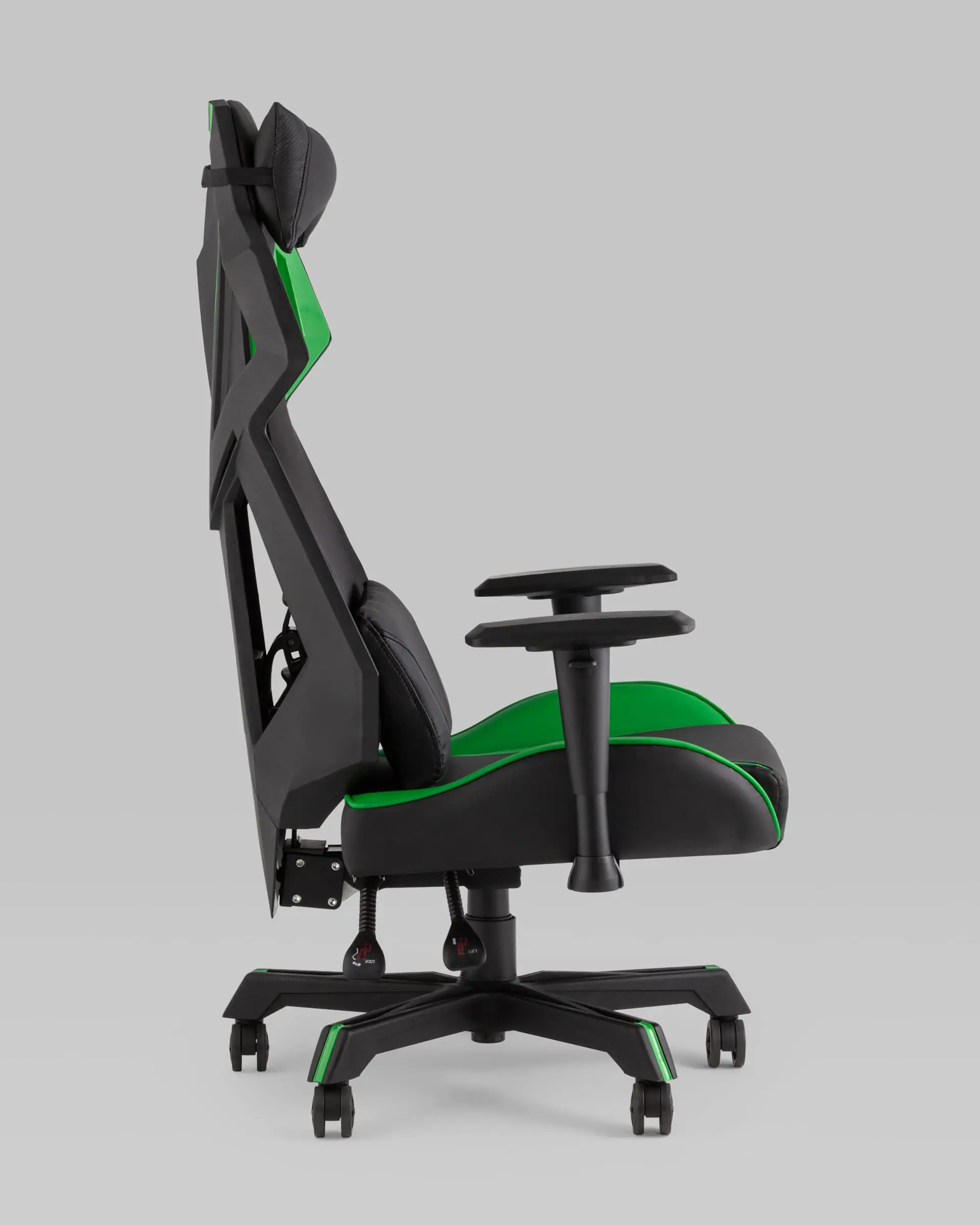 Кресло спортивное TopChairs Рэтчэт зеленый с высокой спинкой
